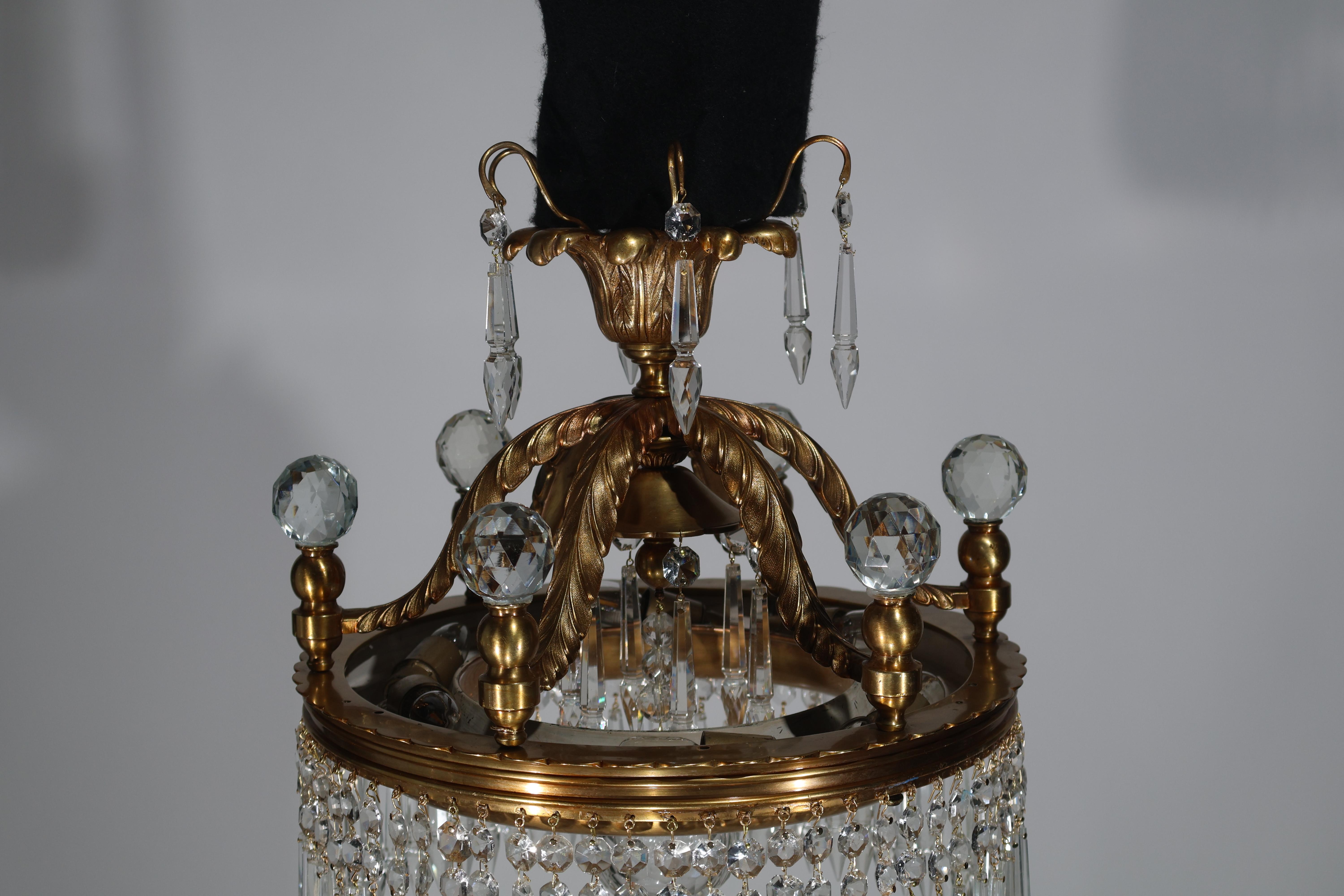 A Decorative Chandelier for indirect light in the Louis XVI style. For Sale 3