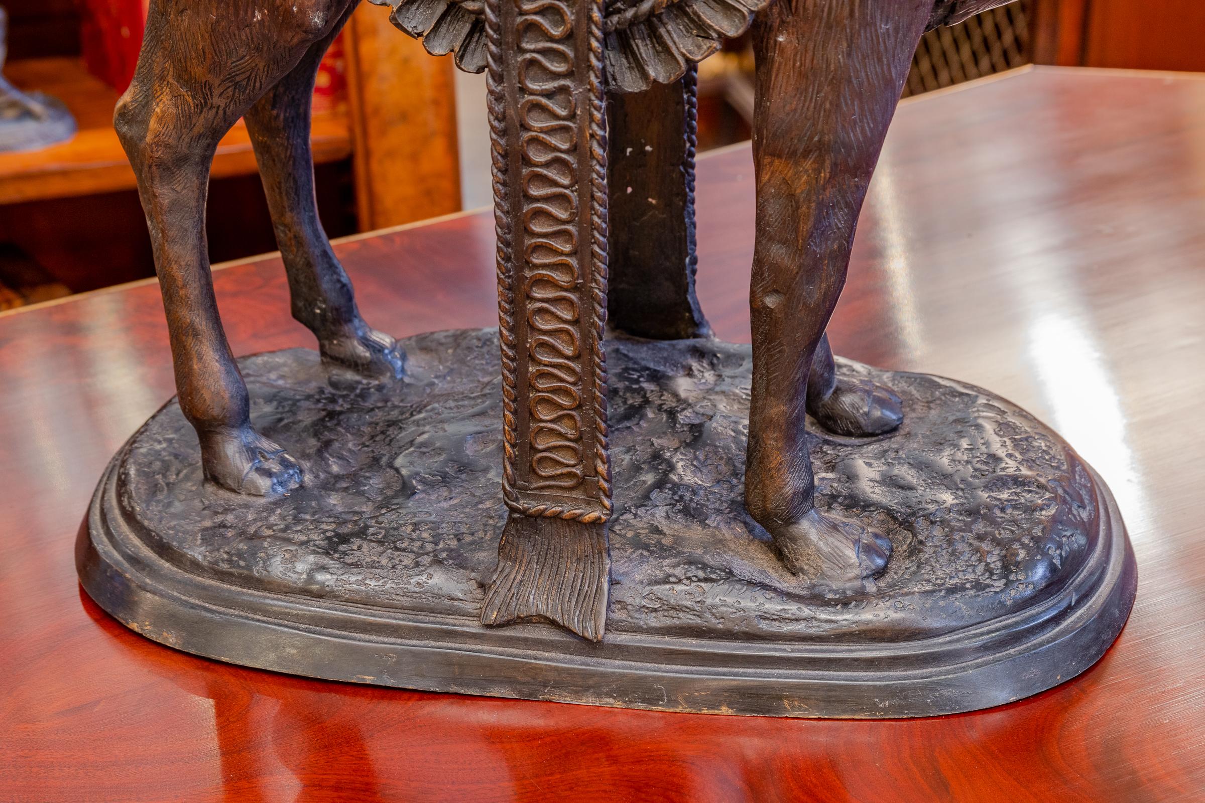 Anglais Jardinière décorative continentale en bronze camel 20ème siècle en vente