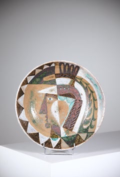 A Decorative Dish by Jean Derval Vallauris France 1960's