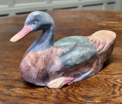 A Decorative French Folk art Decoy Duck This is a good sound piece