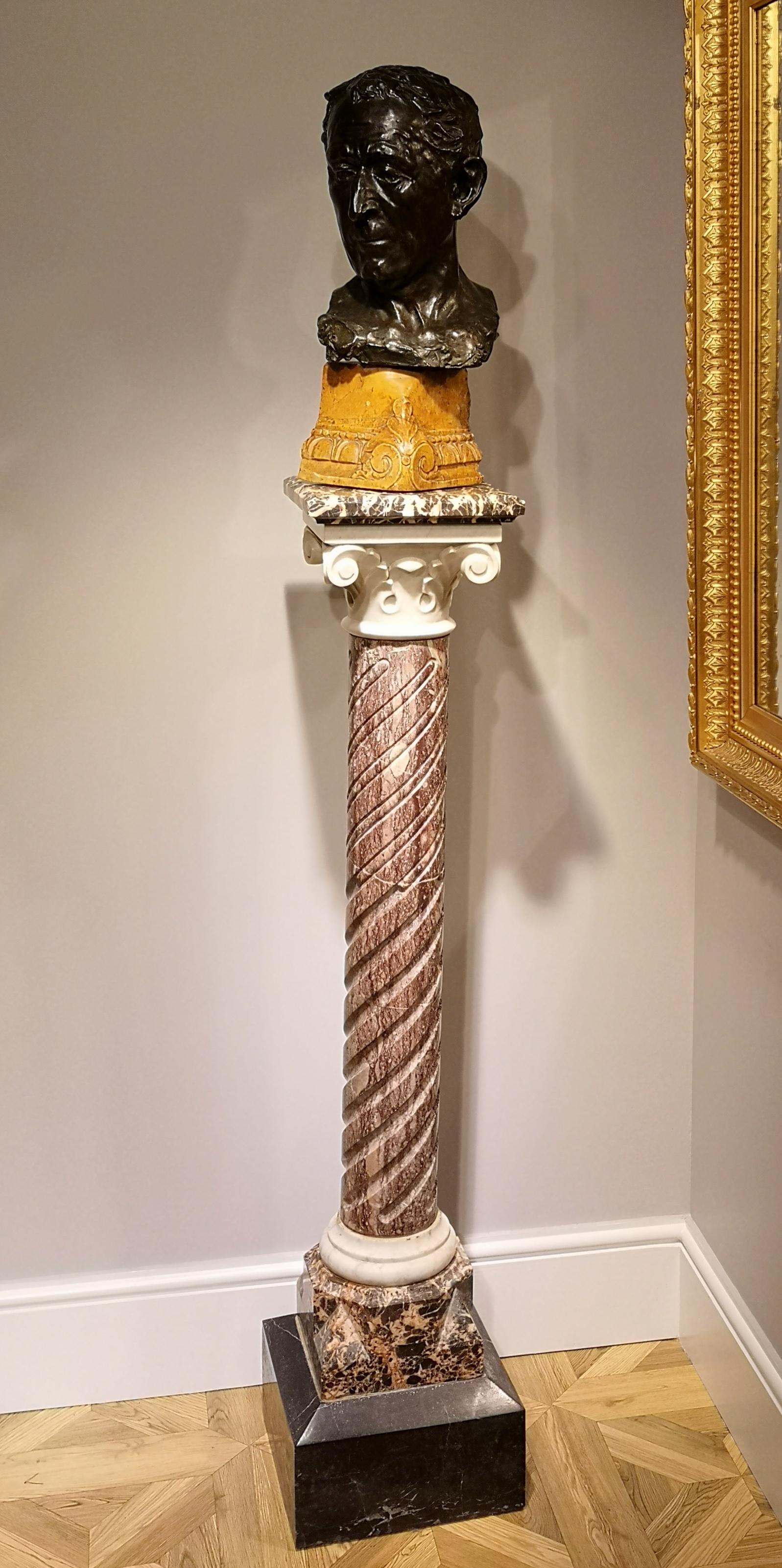 Marble A decorative Gothic Revival multi faceted marble column, mid 19th Century For Sale