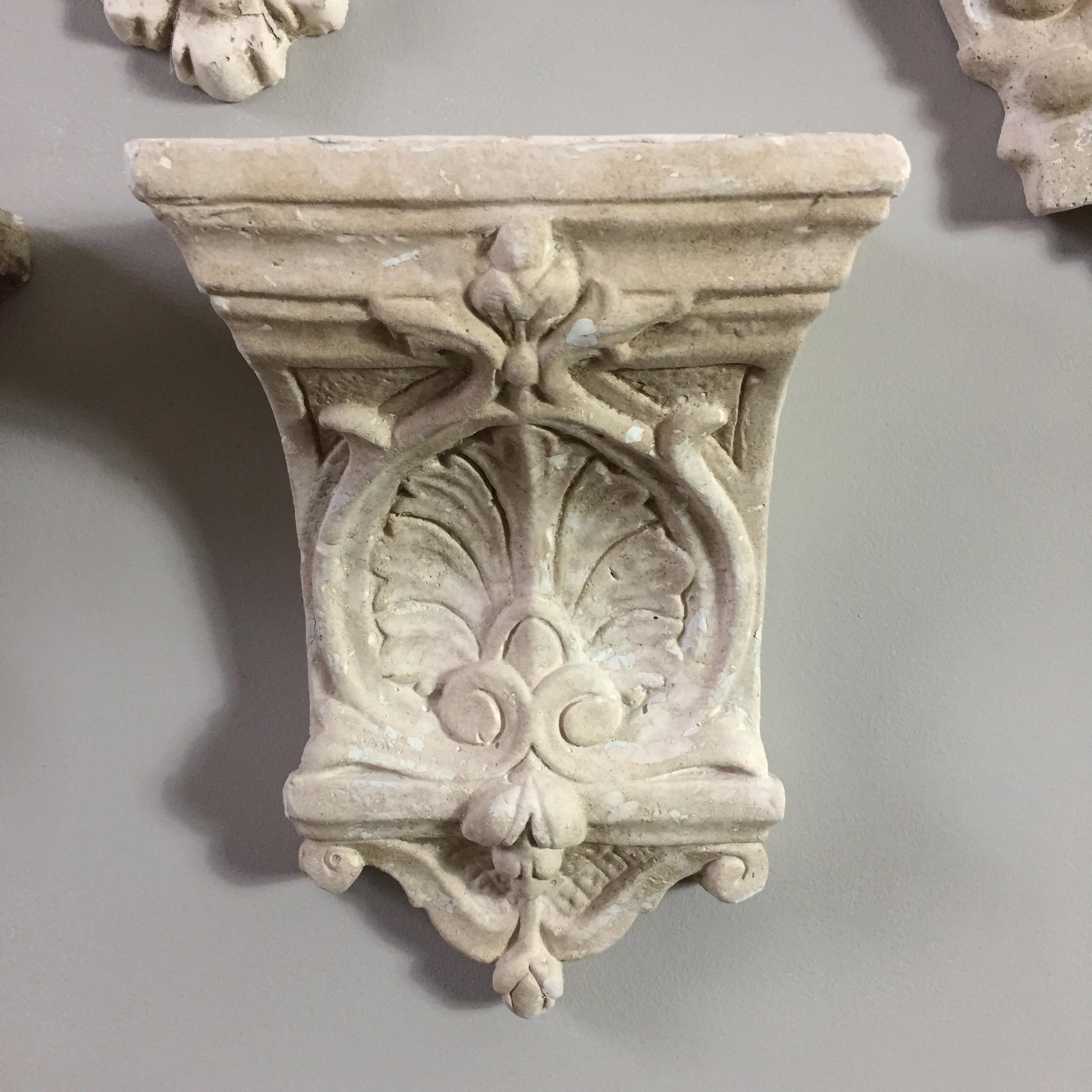 Decorative Group of 12 Plaster Architectural Corbels In Good Condition In Tetbury, GB