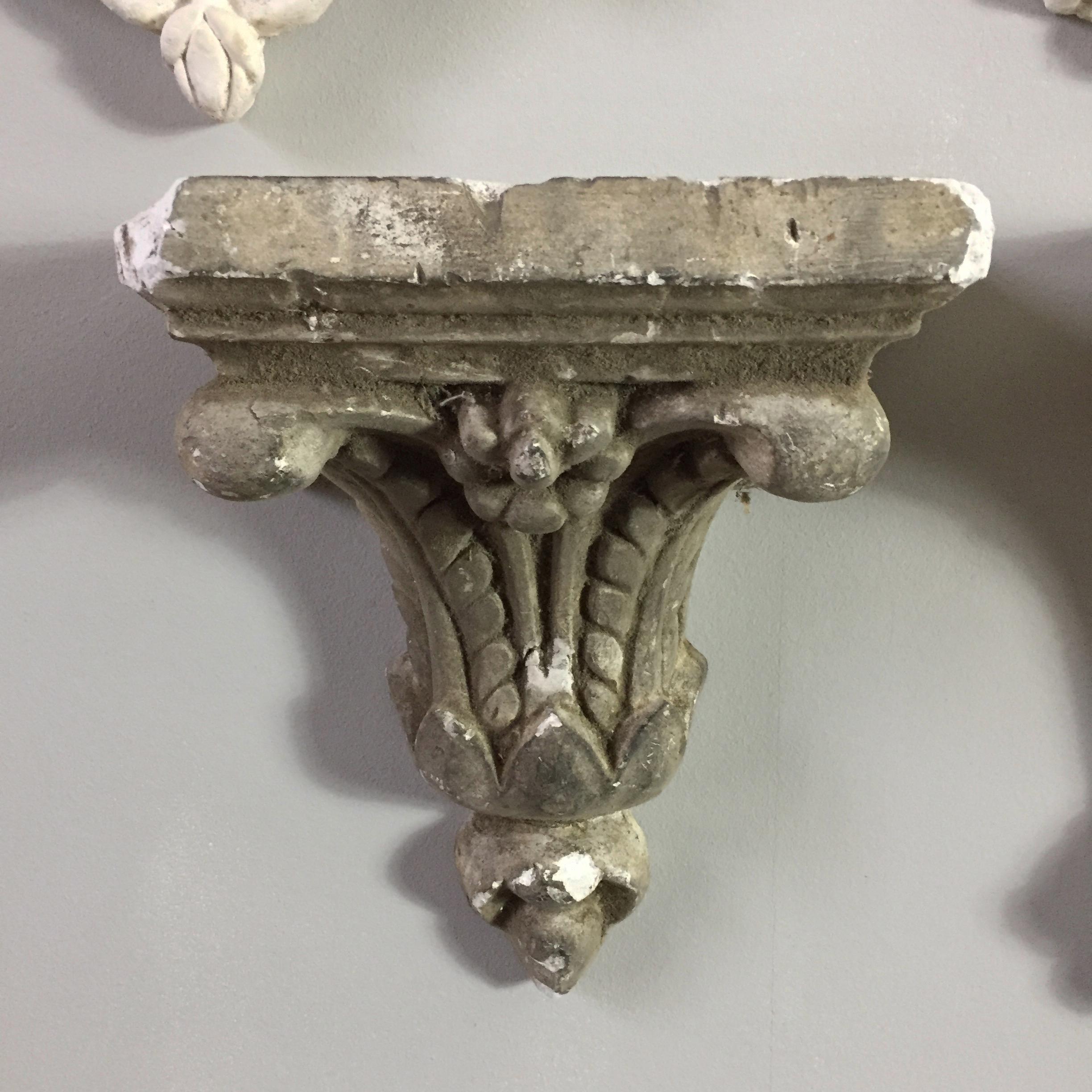 20th Century Decorative Group of 12 Plaster Architectural Corbels