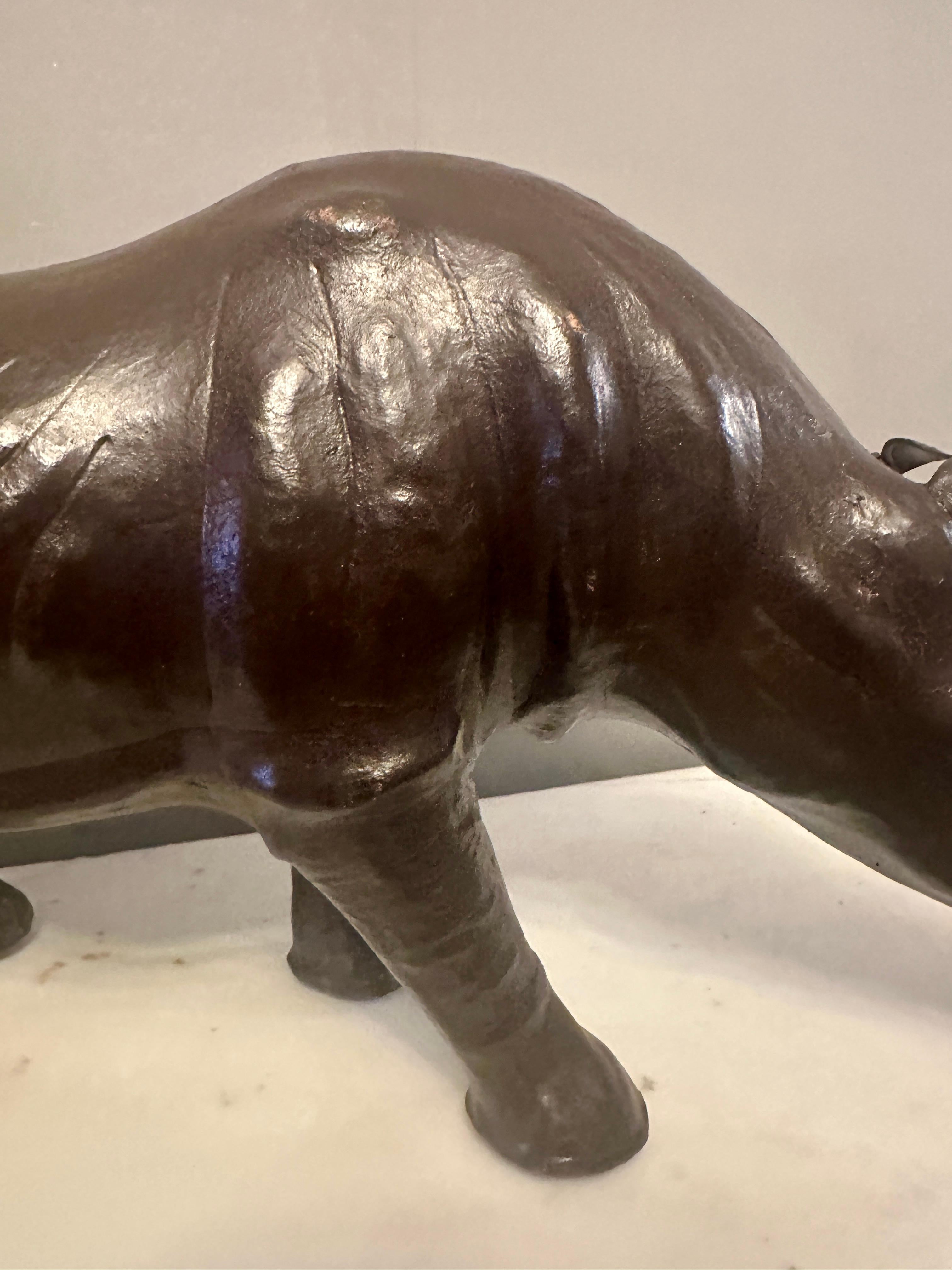 A Decorative Leather Rhinoceros im Angebot 1