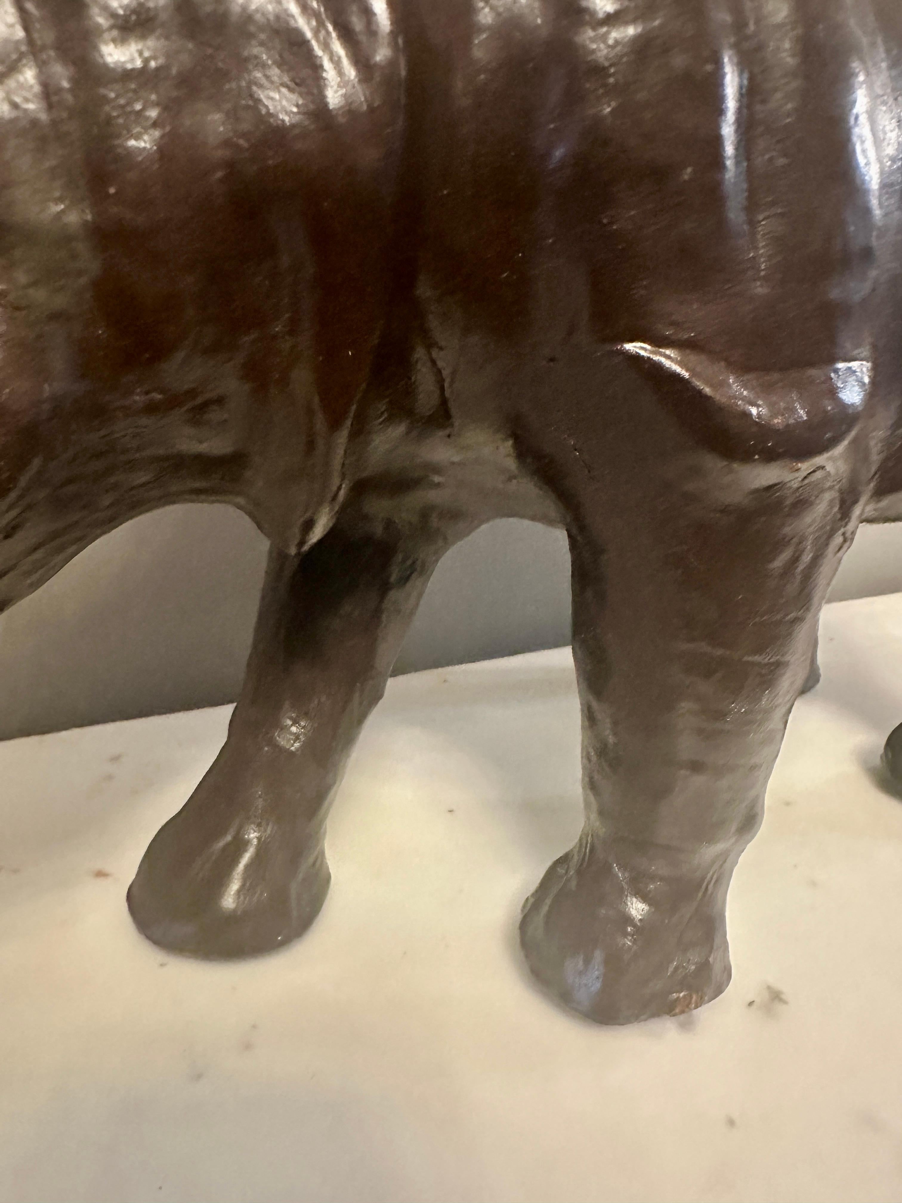 A Decorative Leather Rhinoceros im Angebot 2