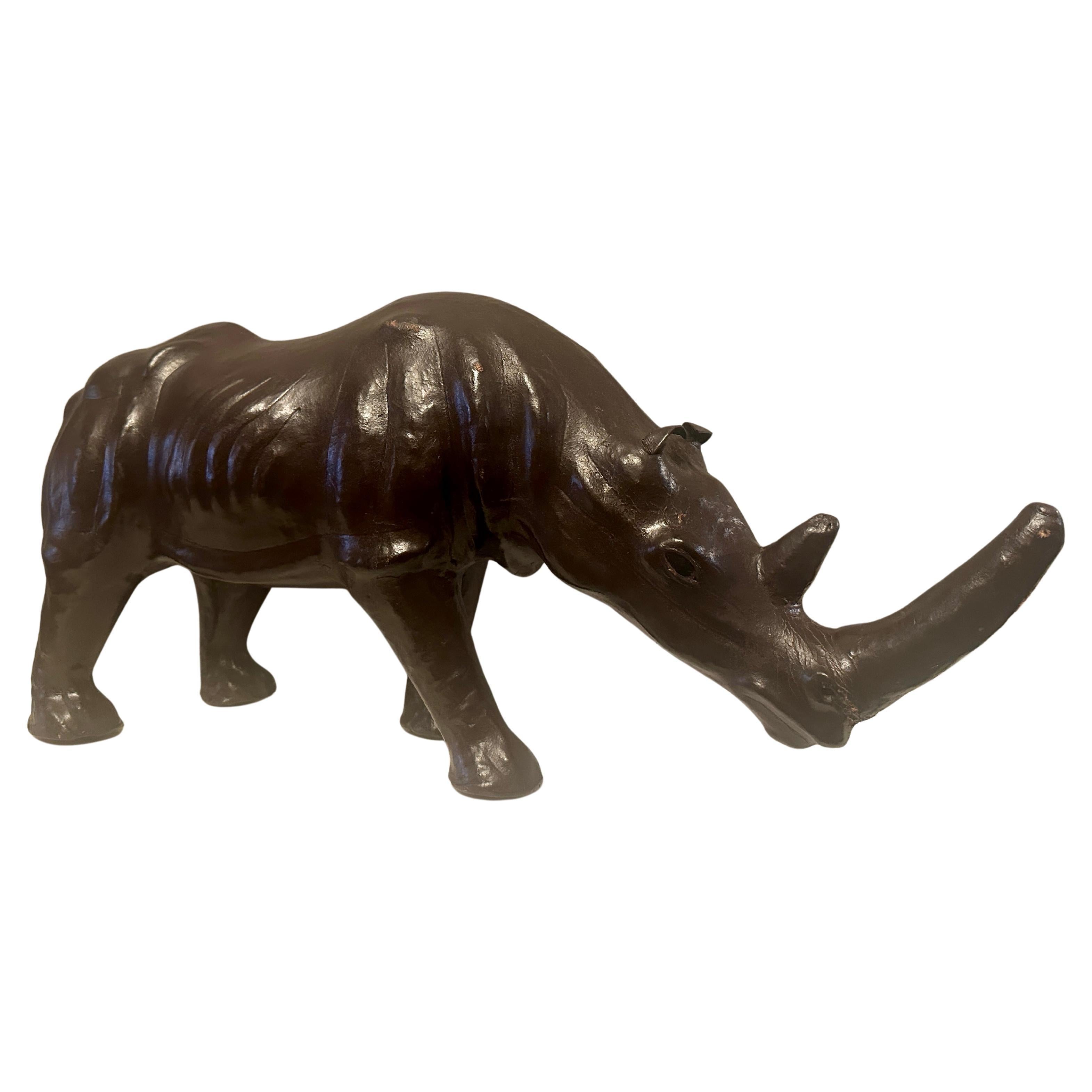 A Decorative Leather Rhinoceros im Angebot