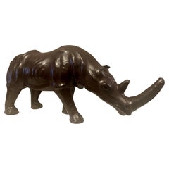 A Decorative Leather Rhinoceros