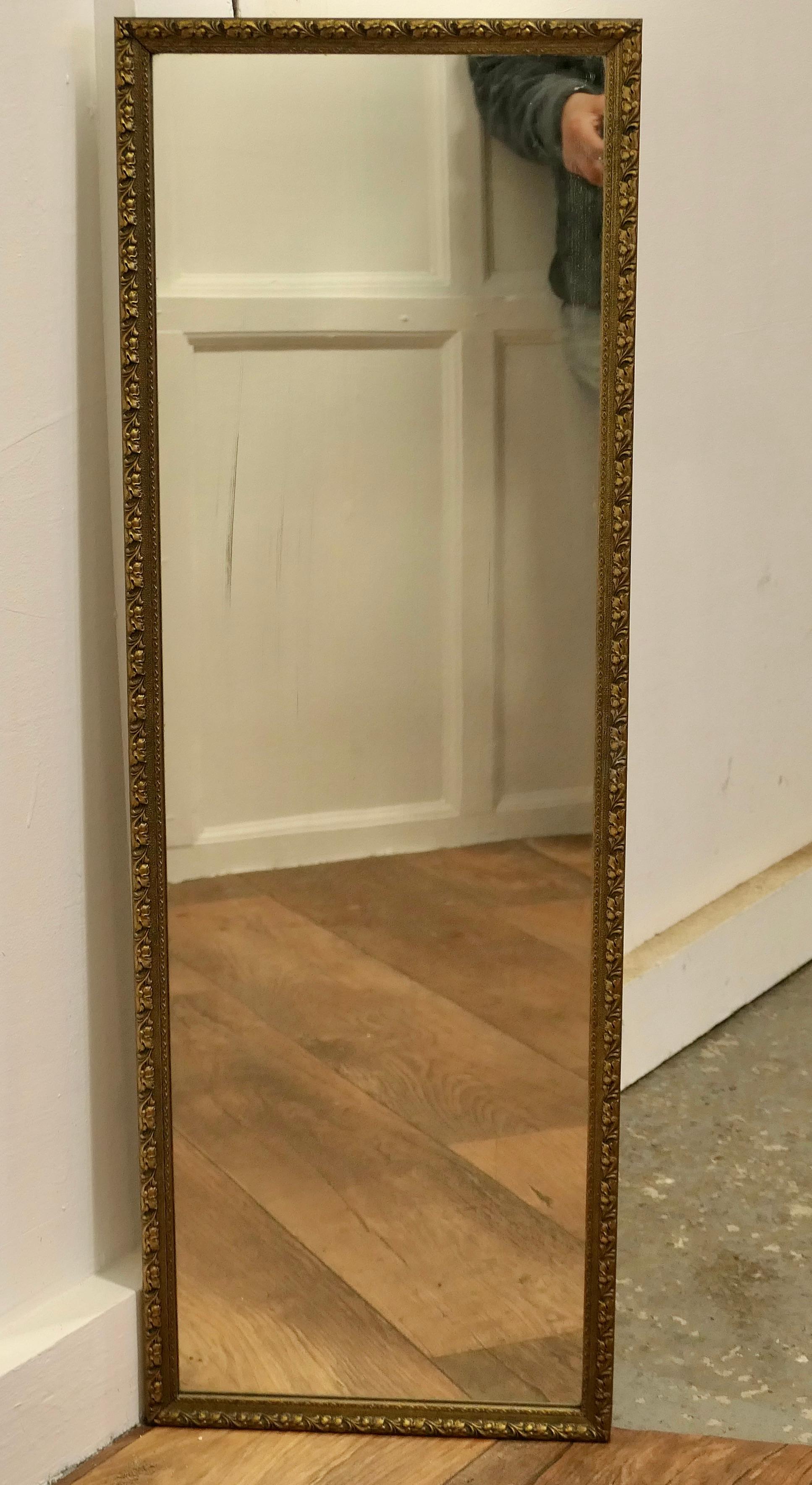 Adam Style Decorative Long Gilt Dressing Mirror For Sale