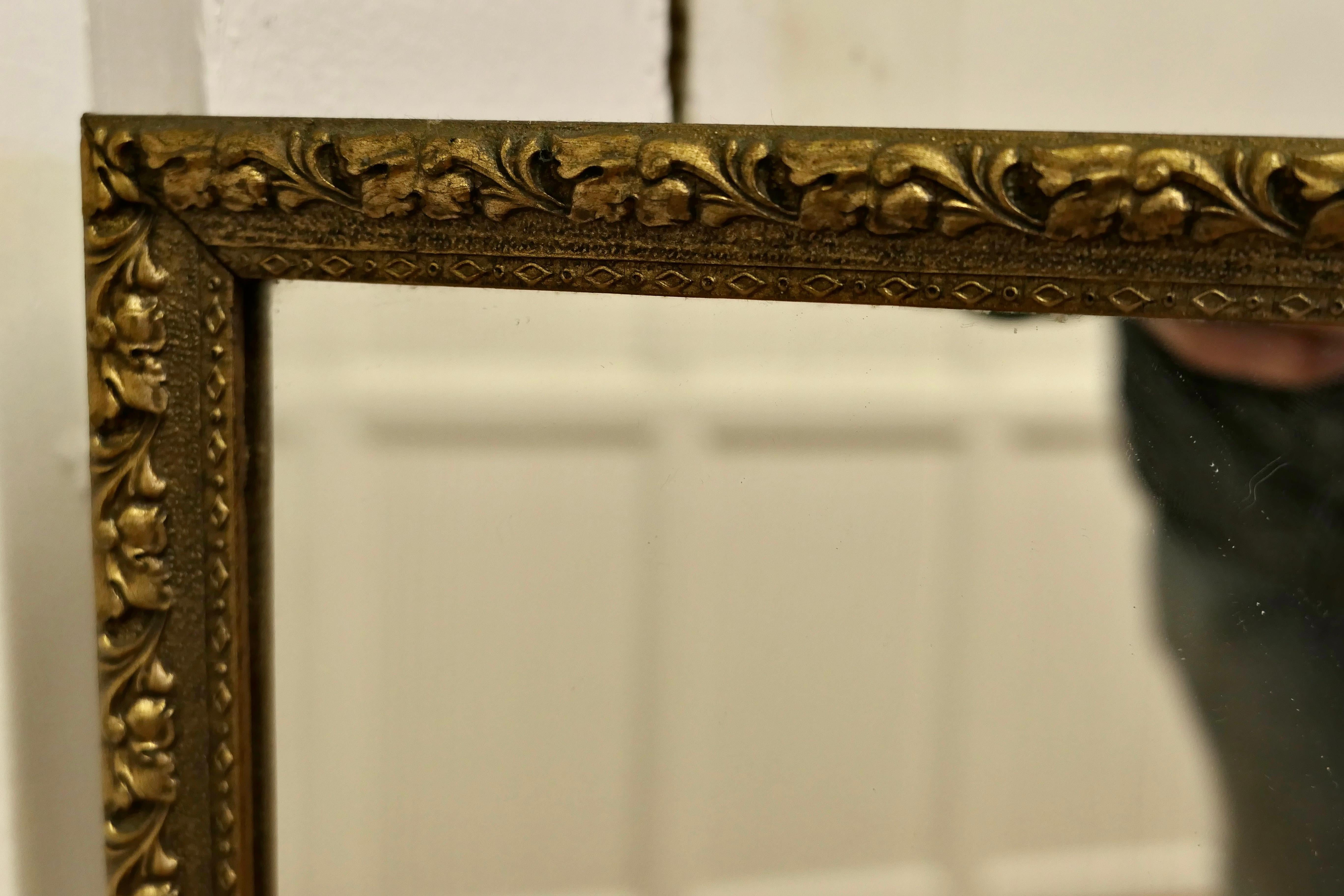 Decorative Long Gilt Dressing Mirror In Good Condition For Sale In Chillerton, Isle of Wight