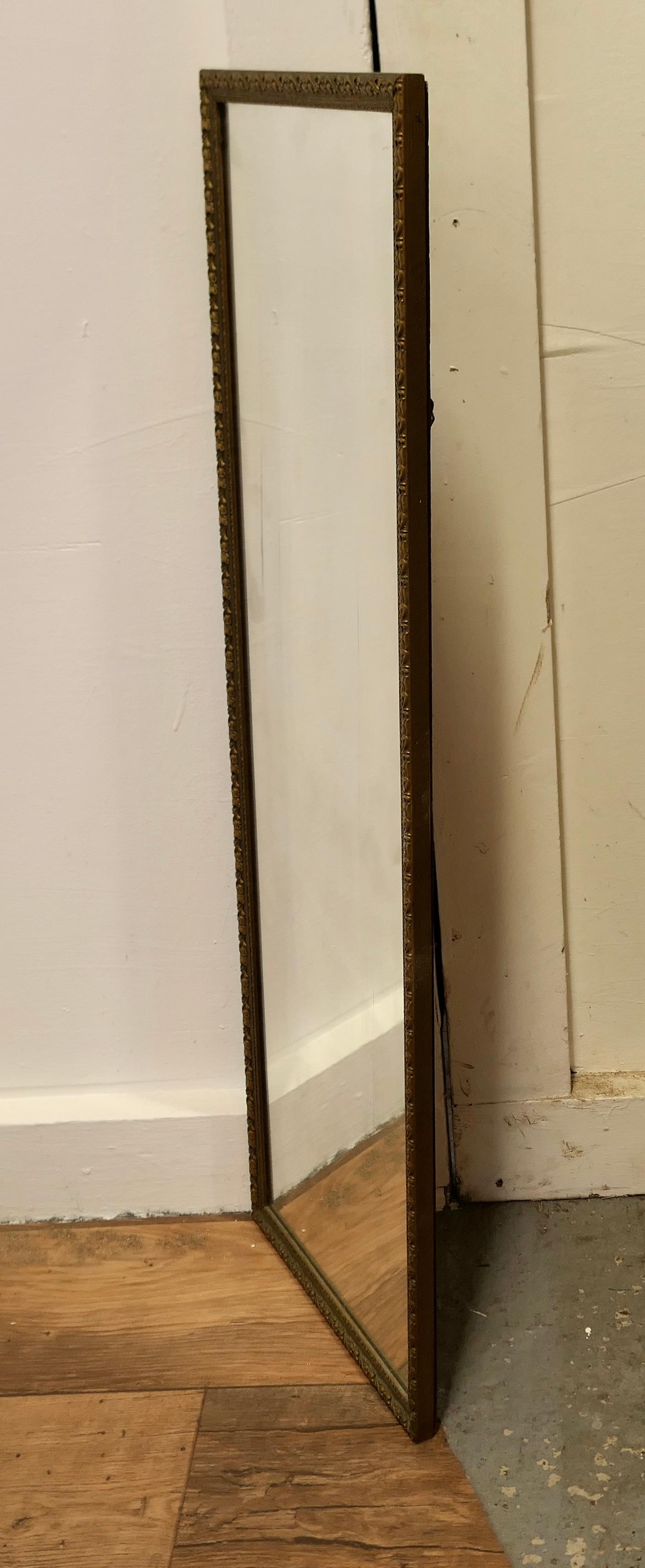 Mid-20th Century Decorative Long Gilt Dressing Mirror For Sale