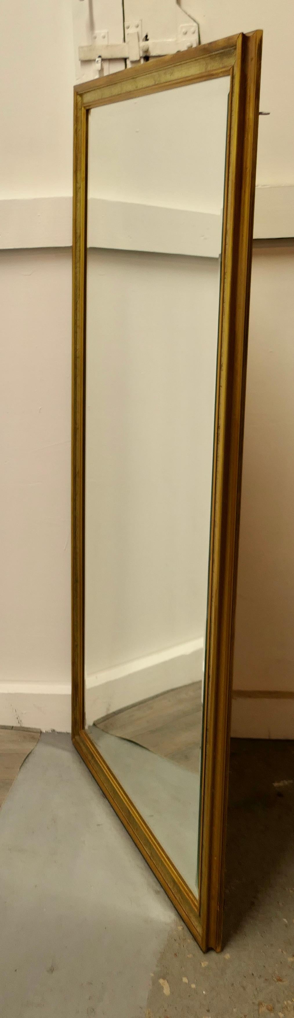 Mid-Century Modern Decorative Long Gilt Dressing Mirror For Sale