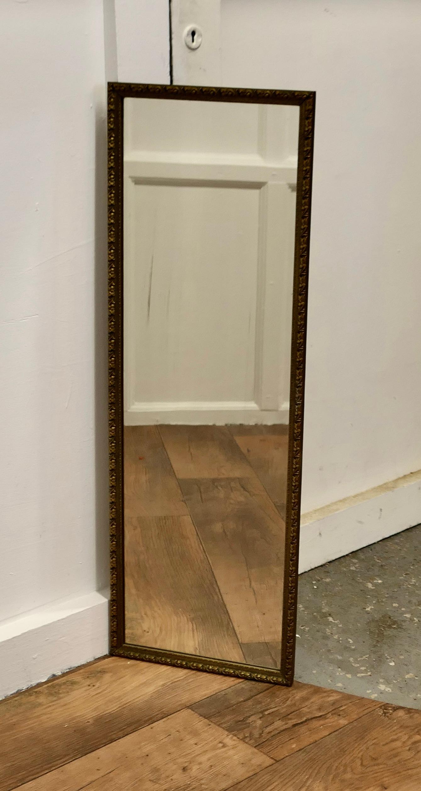 Gesso Decorative Long Gilt Dressing Mirror For Sale