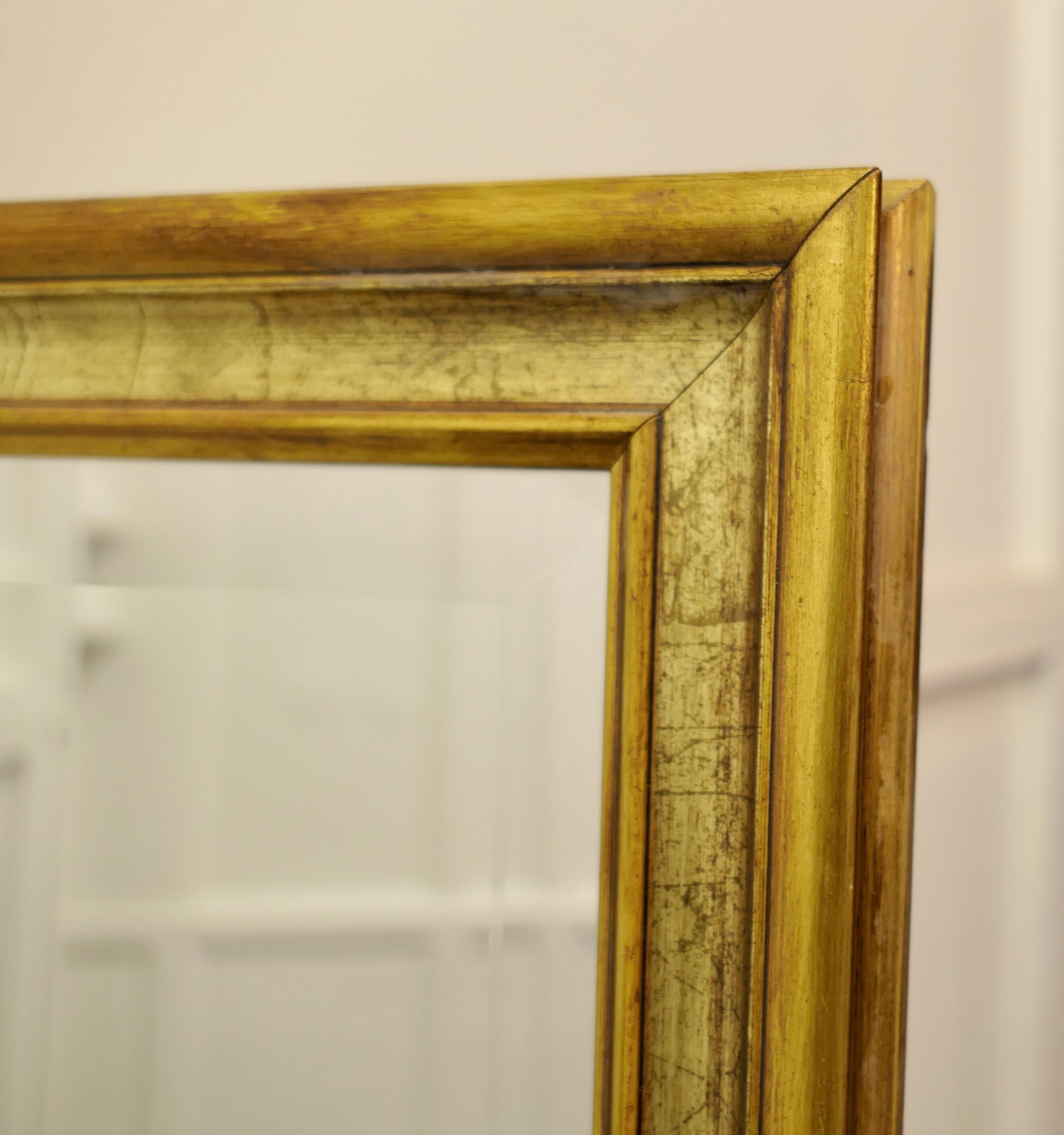 Decorative Long Gilt Dressing Mirror In Good Condition For Sale In Chillerton, Isle of Wight
