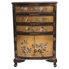 Vintage Decorative Mid-20th Century Painted and Lacquered Cabinet