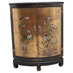 Decorative Mid-20th Century Painted and Lacquered Corner Cabinet