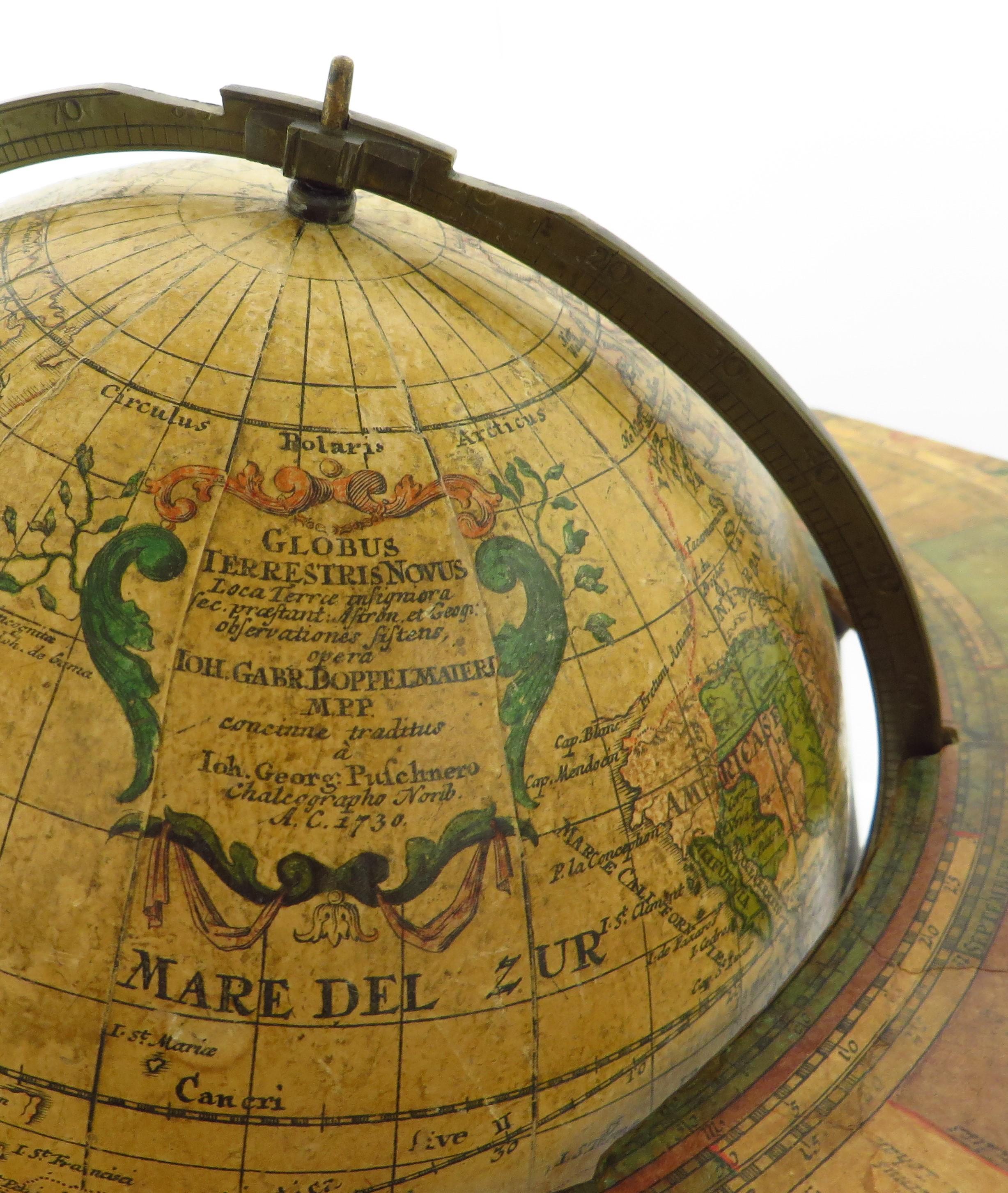 A decorative pair of rare table globes in a fine condition. For Sale 5