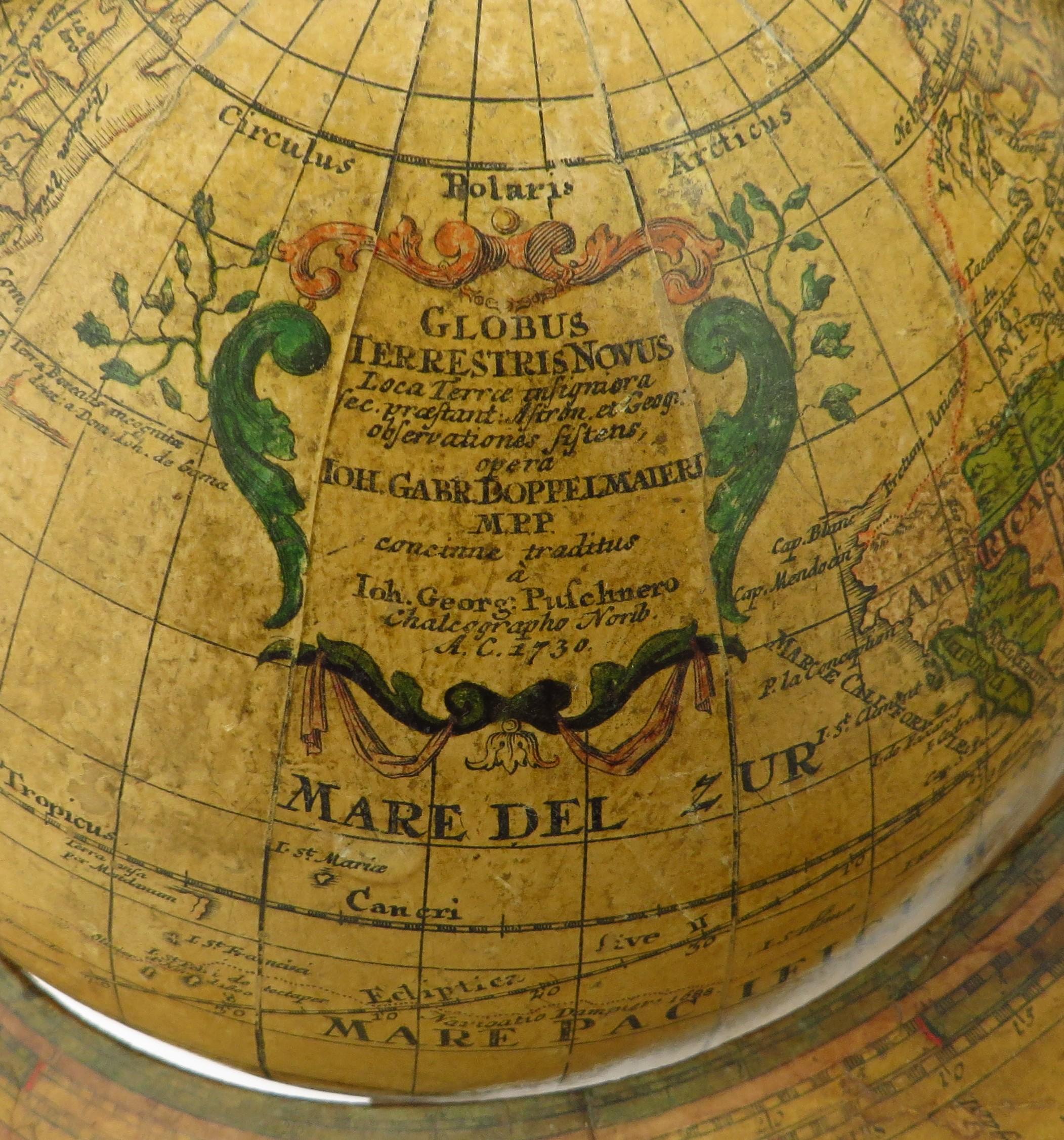 A decorative pair of rare table globes in a fine condition. For Sale 11