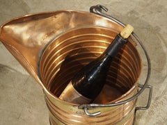 A Decorative Polished French Copper and Brass Decalitre Vessel, Circa 1900