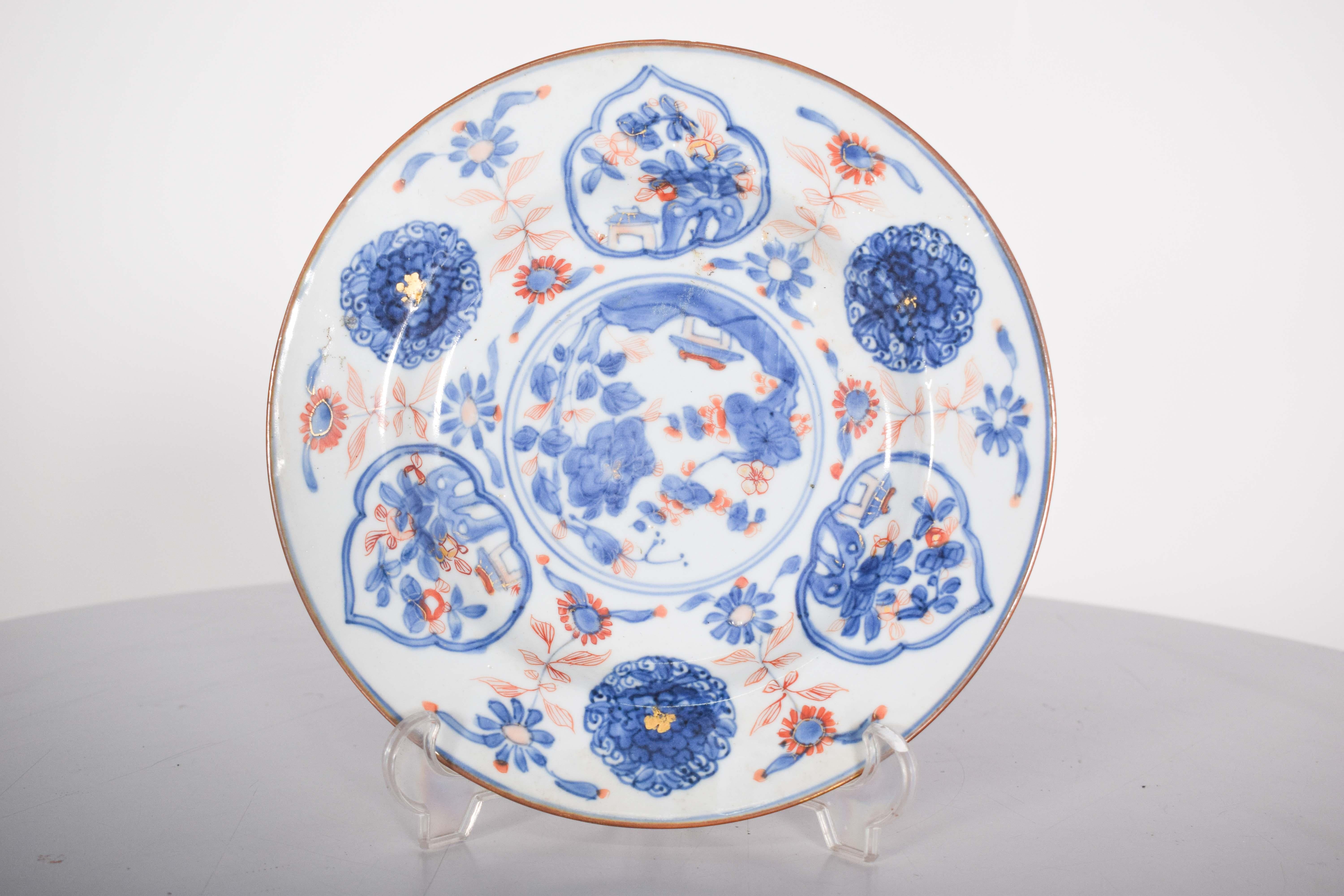 Baroque Assiette profonde en porcelaine chinoise Imari en vente