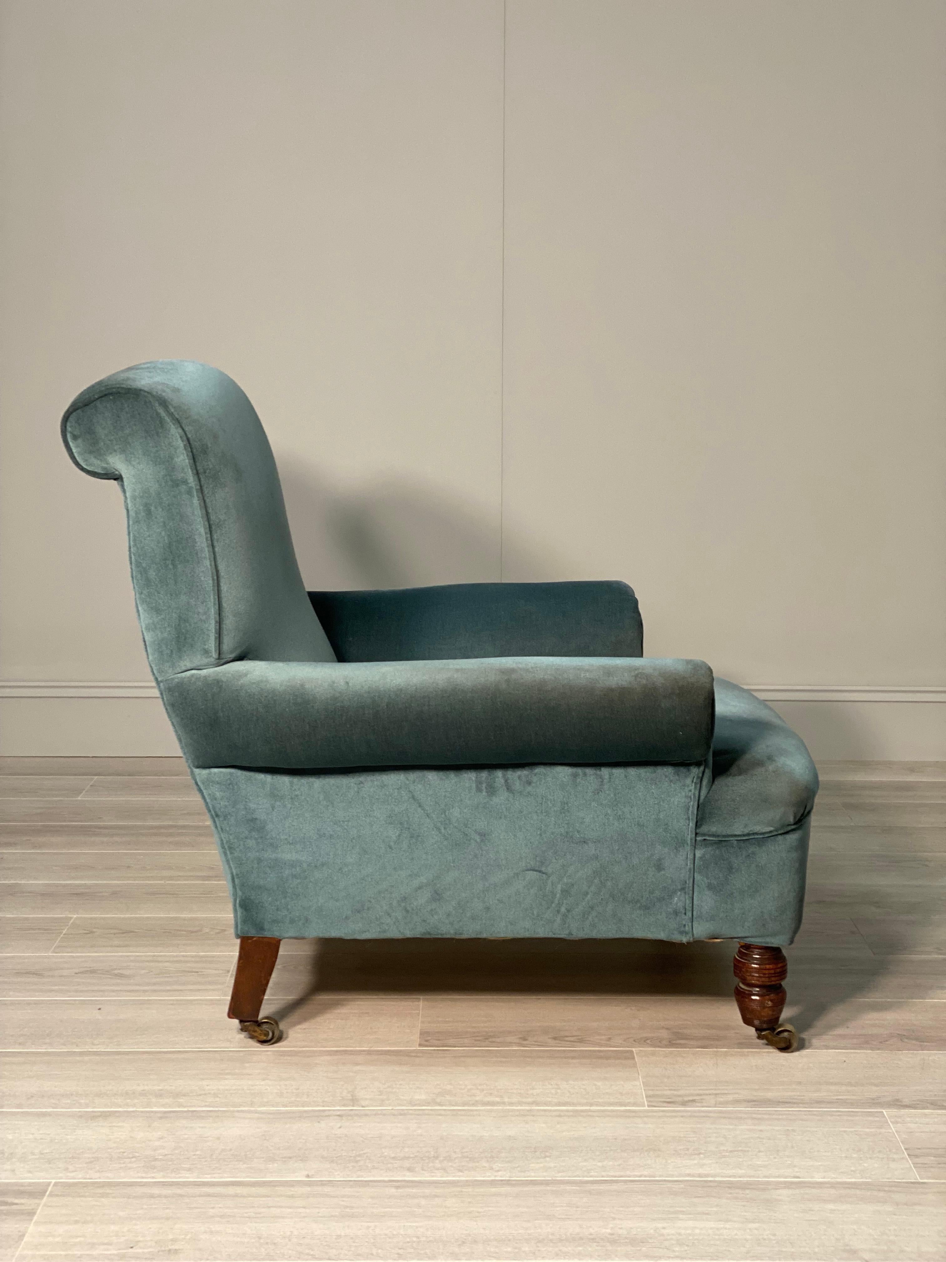 A Deep Seated 19th Century Howard Style Armchair For Sale 3