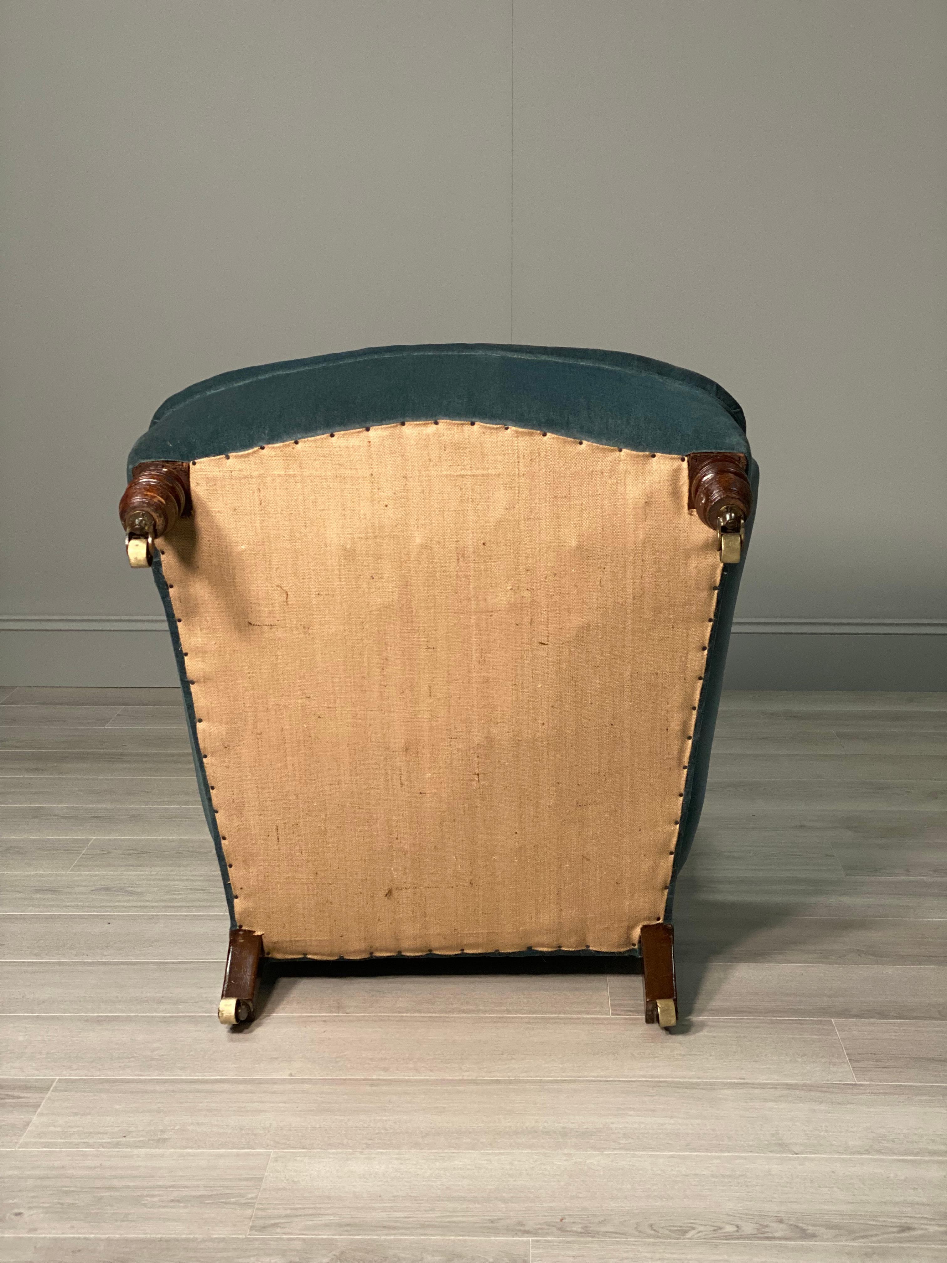 A Deep Seated 19th Century Howard Style Armchair For Sale 4