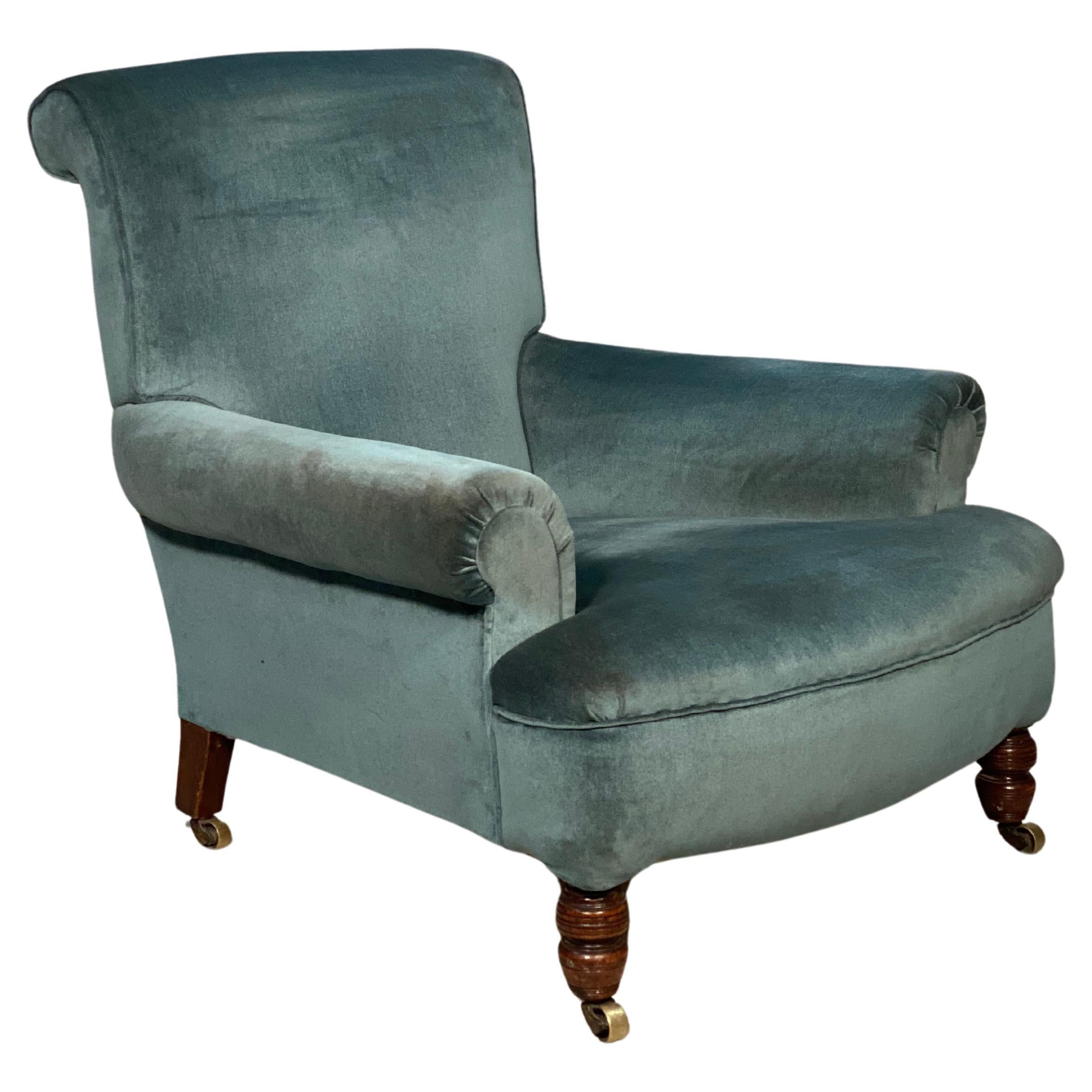 Tief sitzender Sessel im Howard-Stil des 19. Jahrhunderts im Angebot