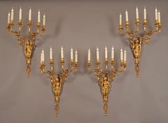 A. Delafontaine, Set of Four Sconces "Hercules and Omphale", France, circa 1890