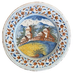 Antique A Delft Polychrome Earthenware Plate, 18th Century