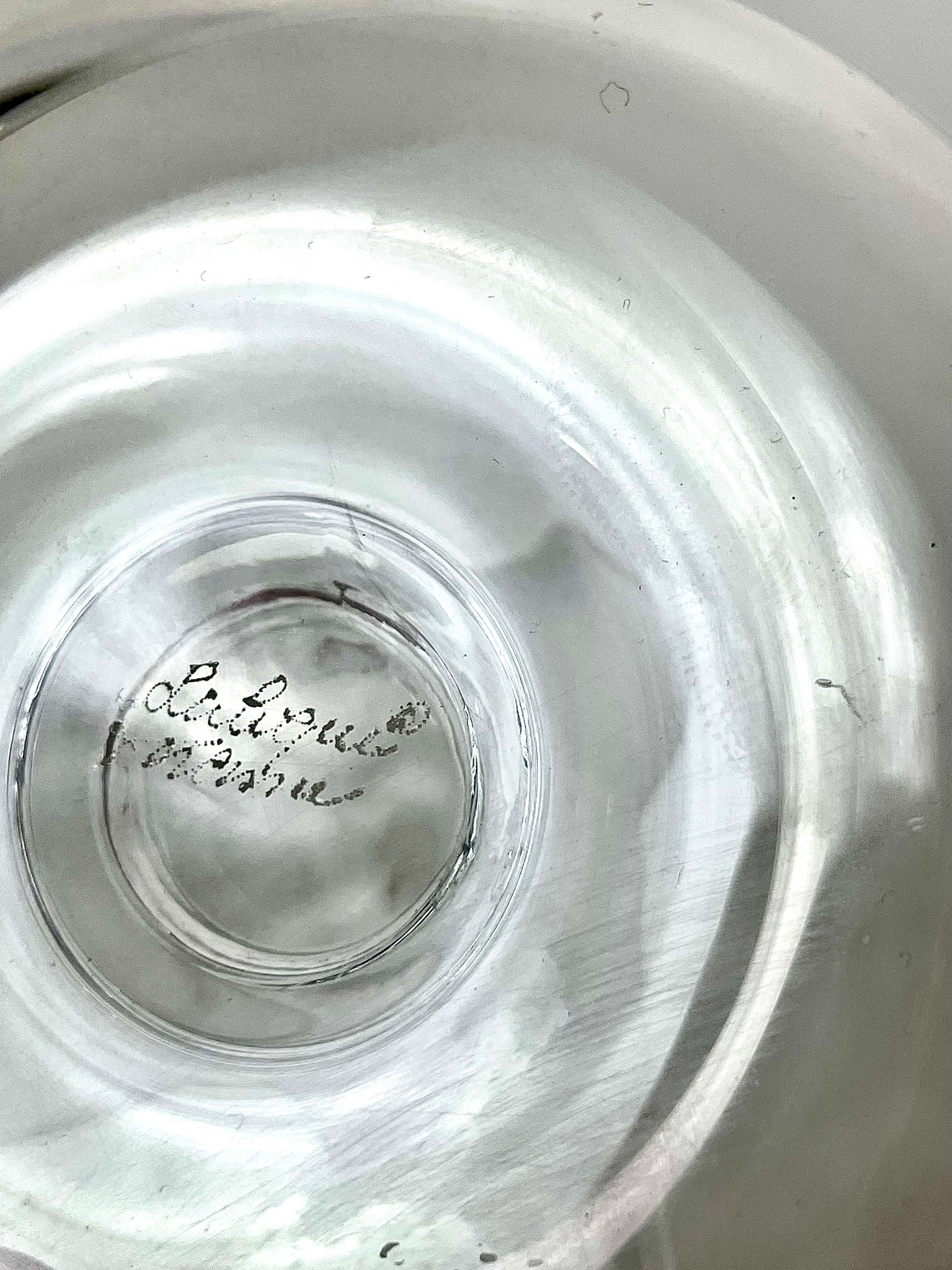 Lalique Crystal Ring Dish mit Spatzenverzierung (Französisch) im Angebot