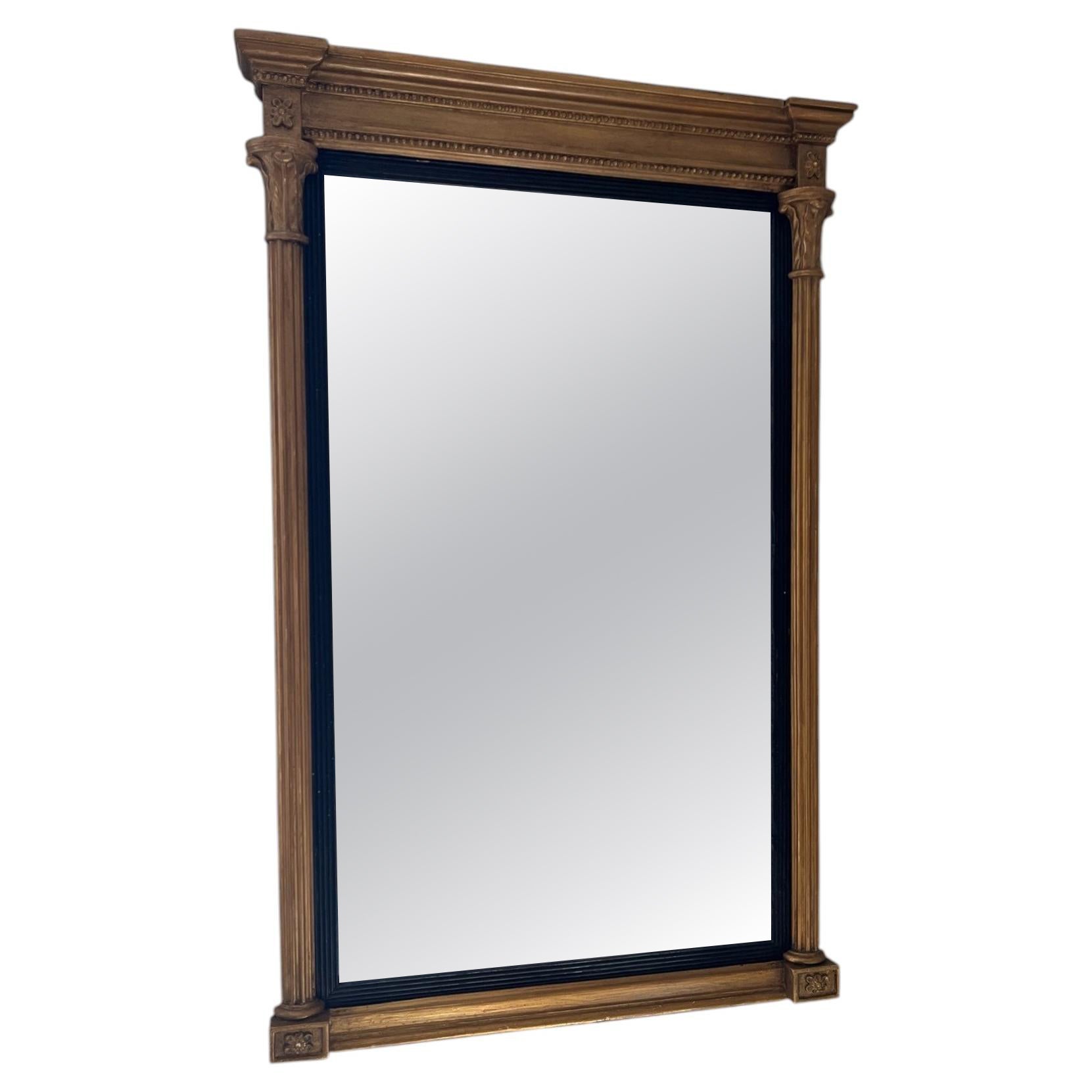 A delicate petit 19th Century gilt pier mirror For Sale