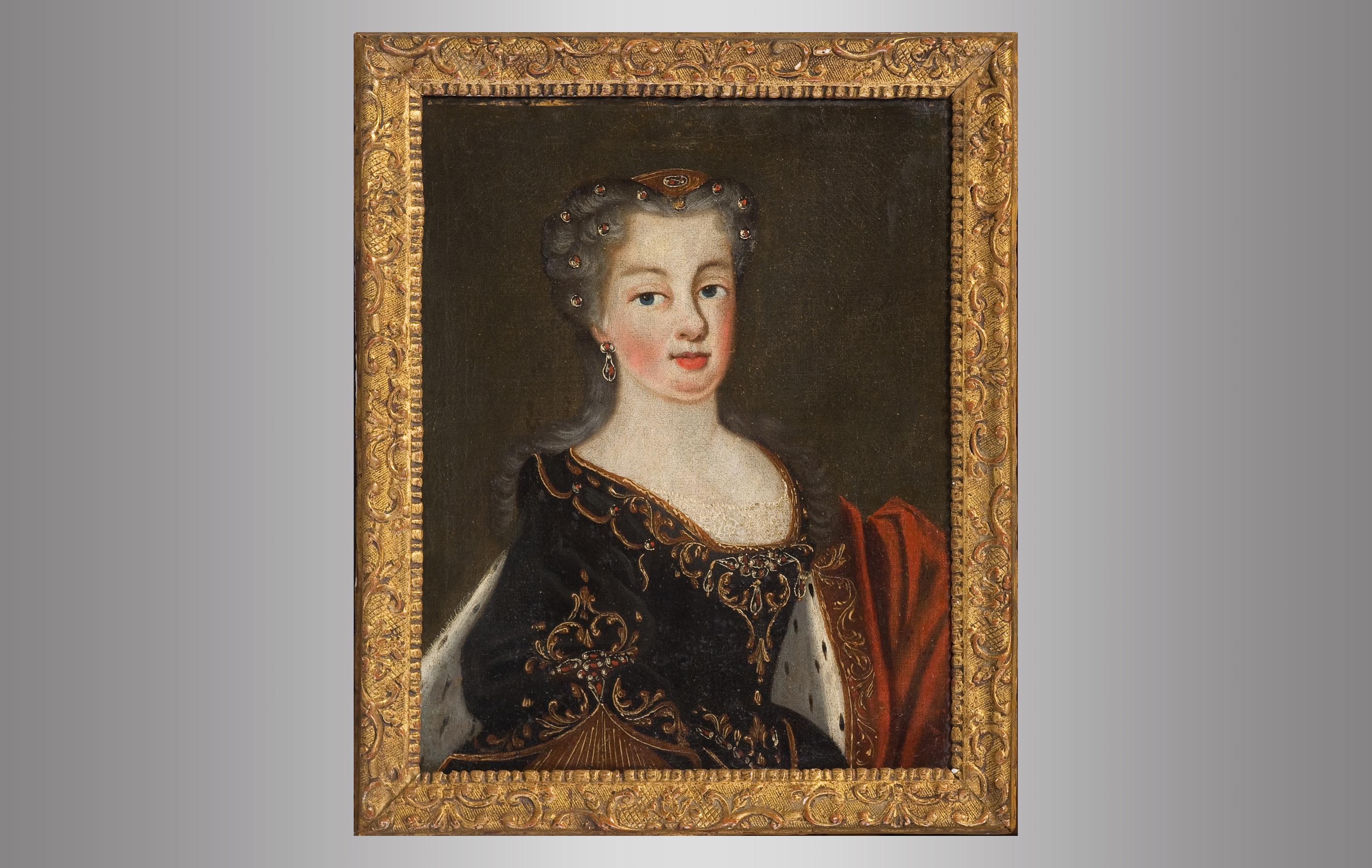 French Delicious Naif Paintings of Two Daughters of Louis XV, 18th Century For Sale