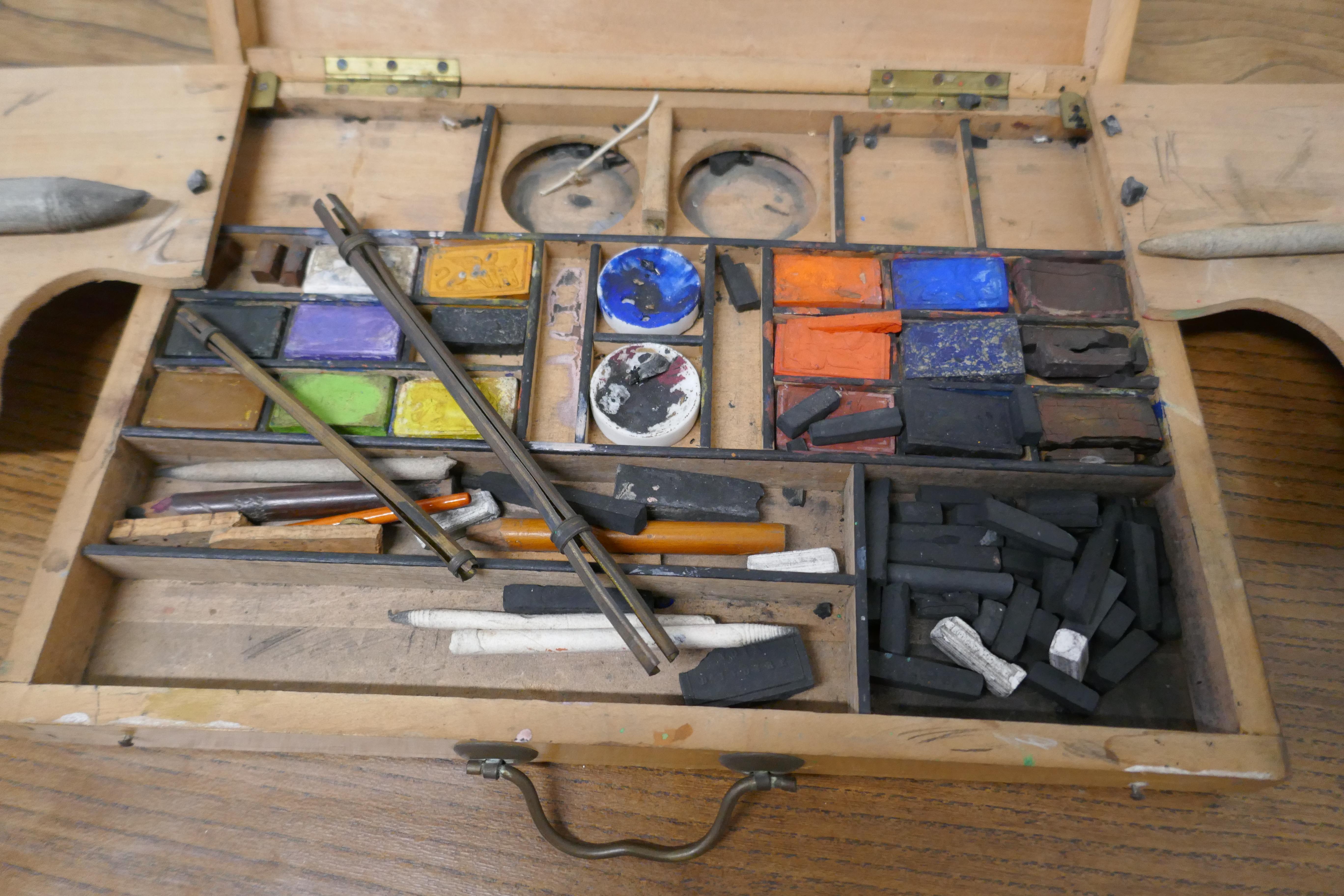 20th Century Delightful French Artist’s Paint Box