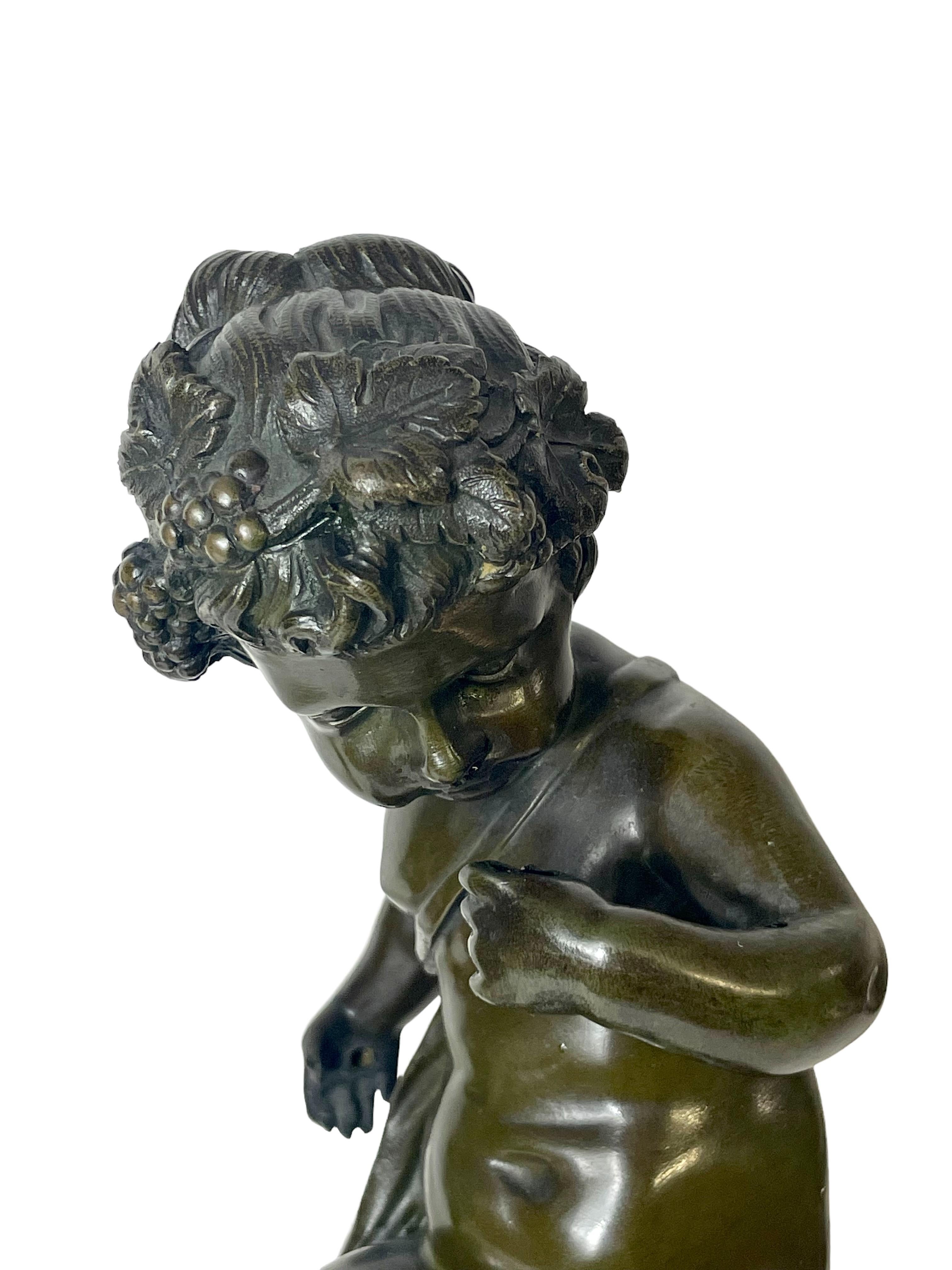 French Pair of Bronze Figurines after Michel Clodion For Sale
