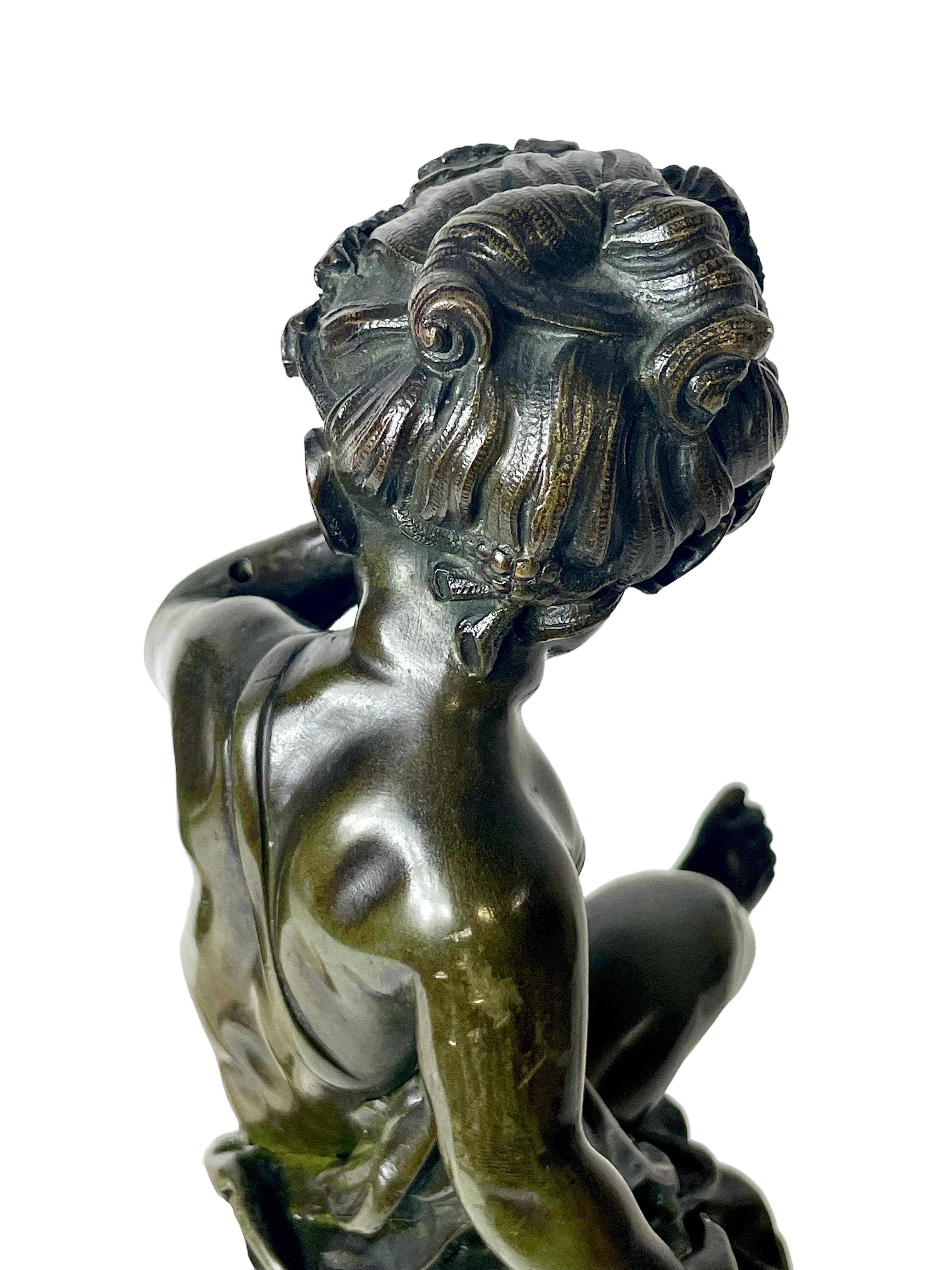 Pair of Bronze Figurines after Michel Clodion In Good Condition For Sale In LA CIOTAT, FR
