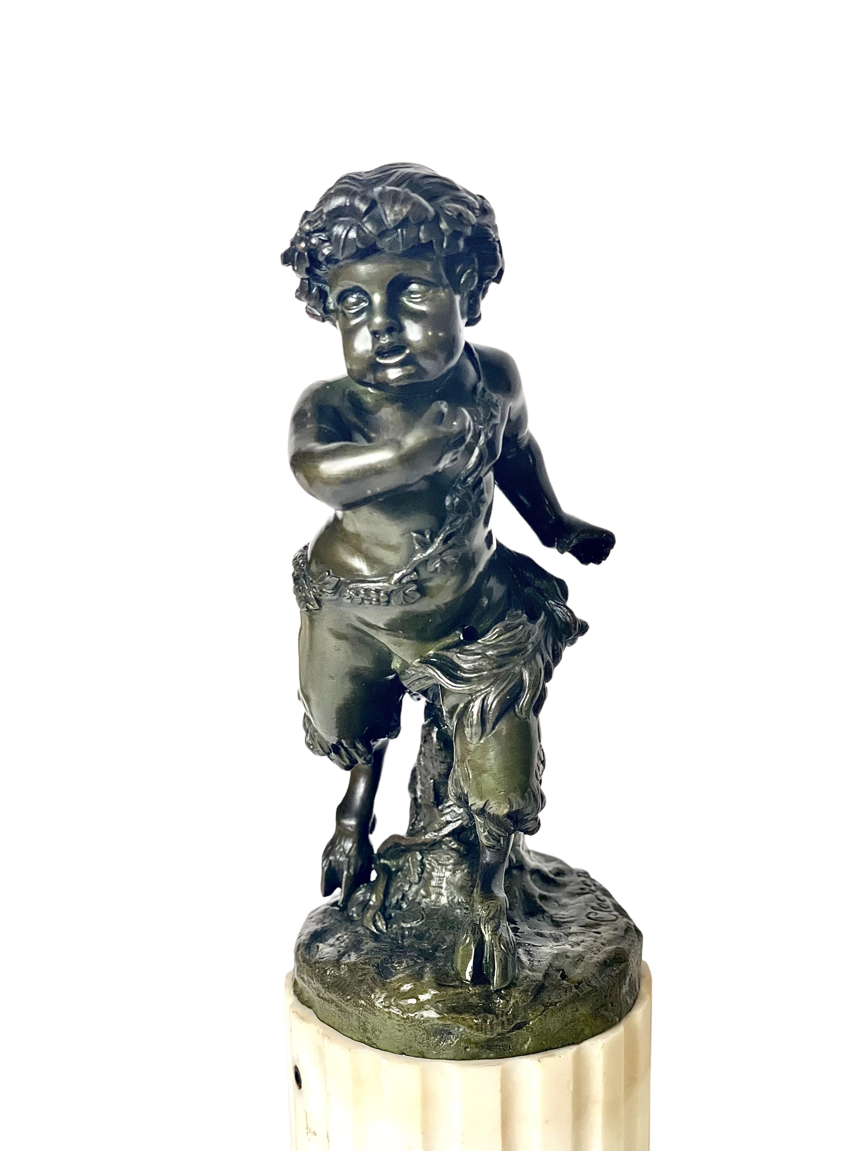 Paire de figurines en bronze d'après Michel Clodion en vente 1