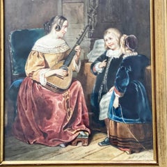 Delightful Watercolor by Dutch Artist Gertrude Maria, 1880