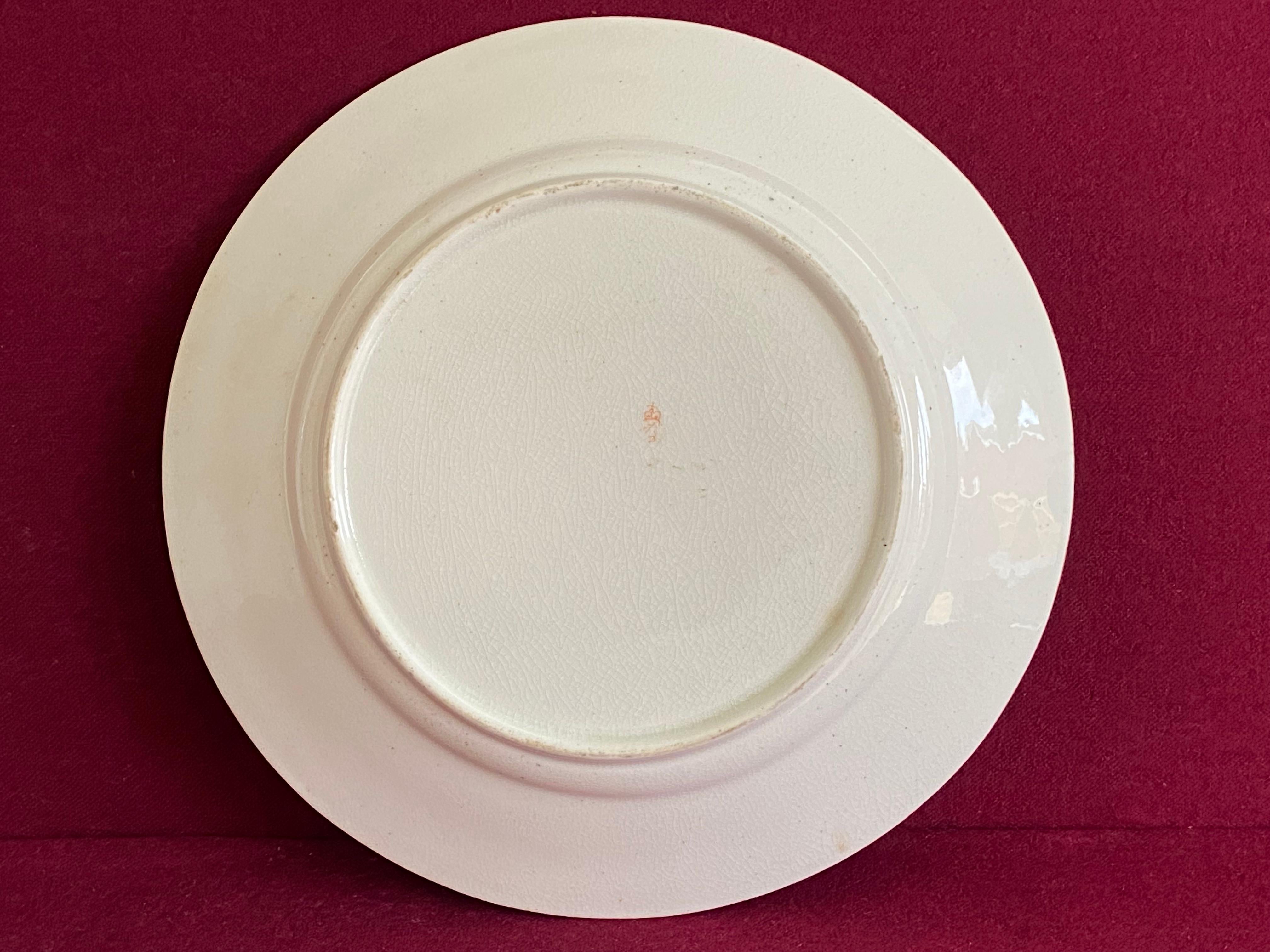 19th Century Derby Porcelain Dessert Plate Decorated by Thomas Steele c.1815