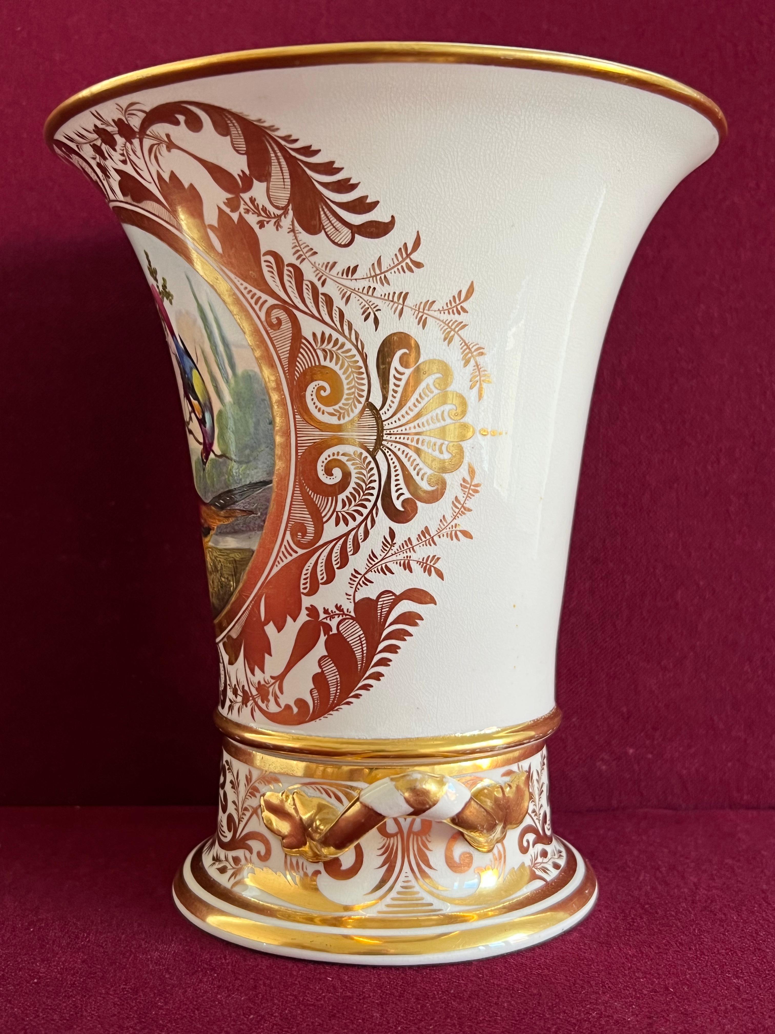British A Derby porcelain vase decorated by Richard Dodson c.1820