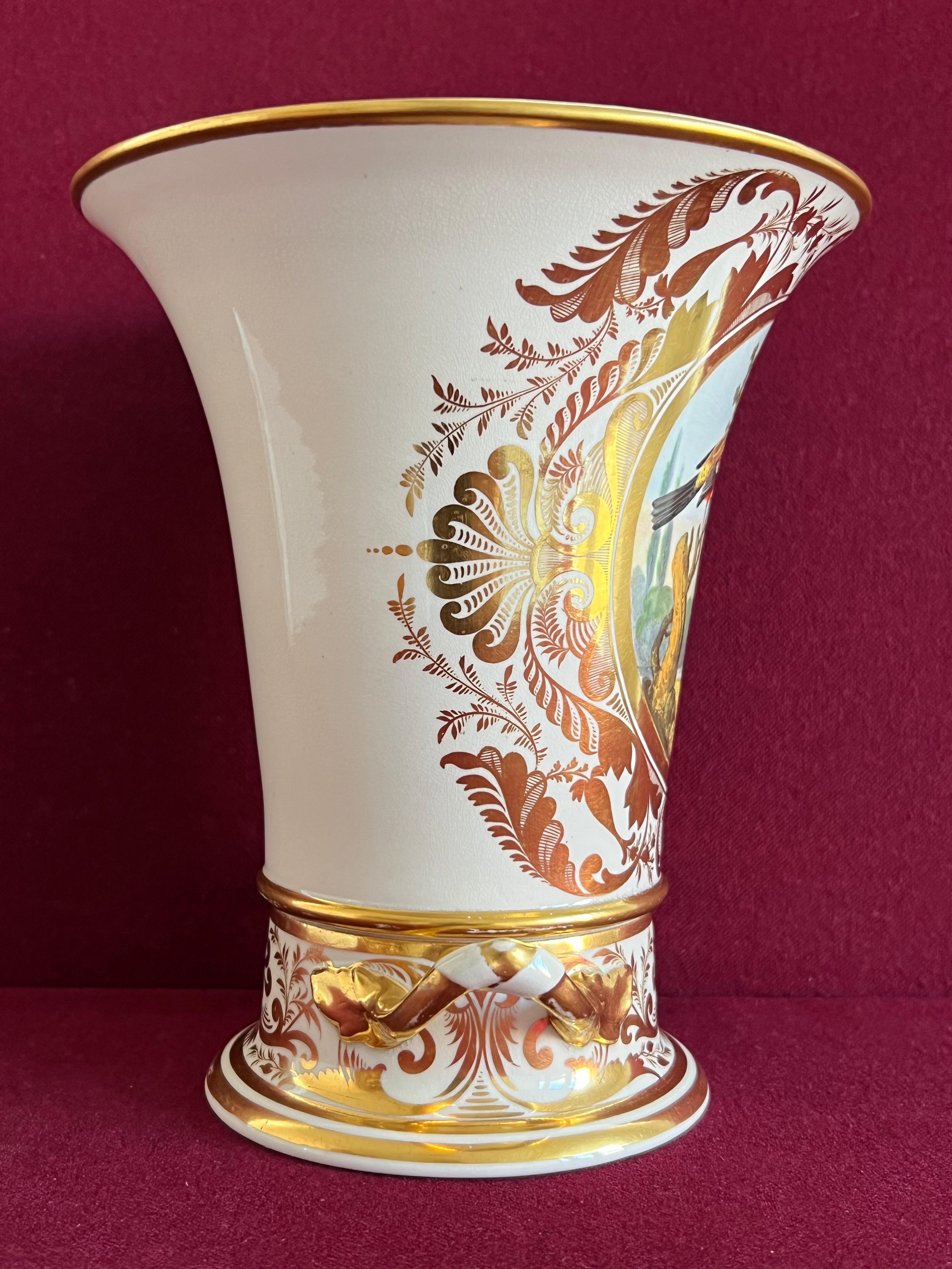 Hand-Painted A Derby porcelain vase decorated by Richard Dodson c.1820