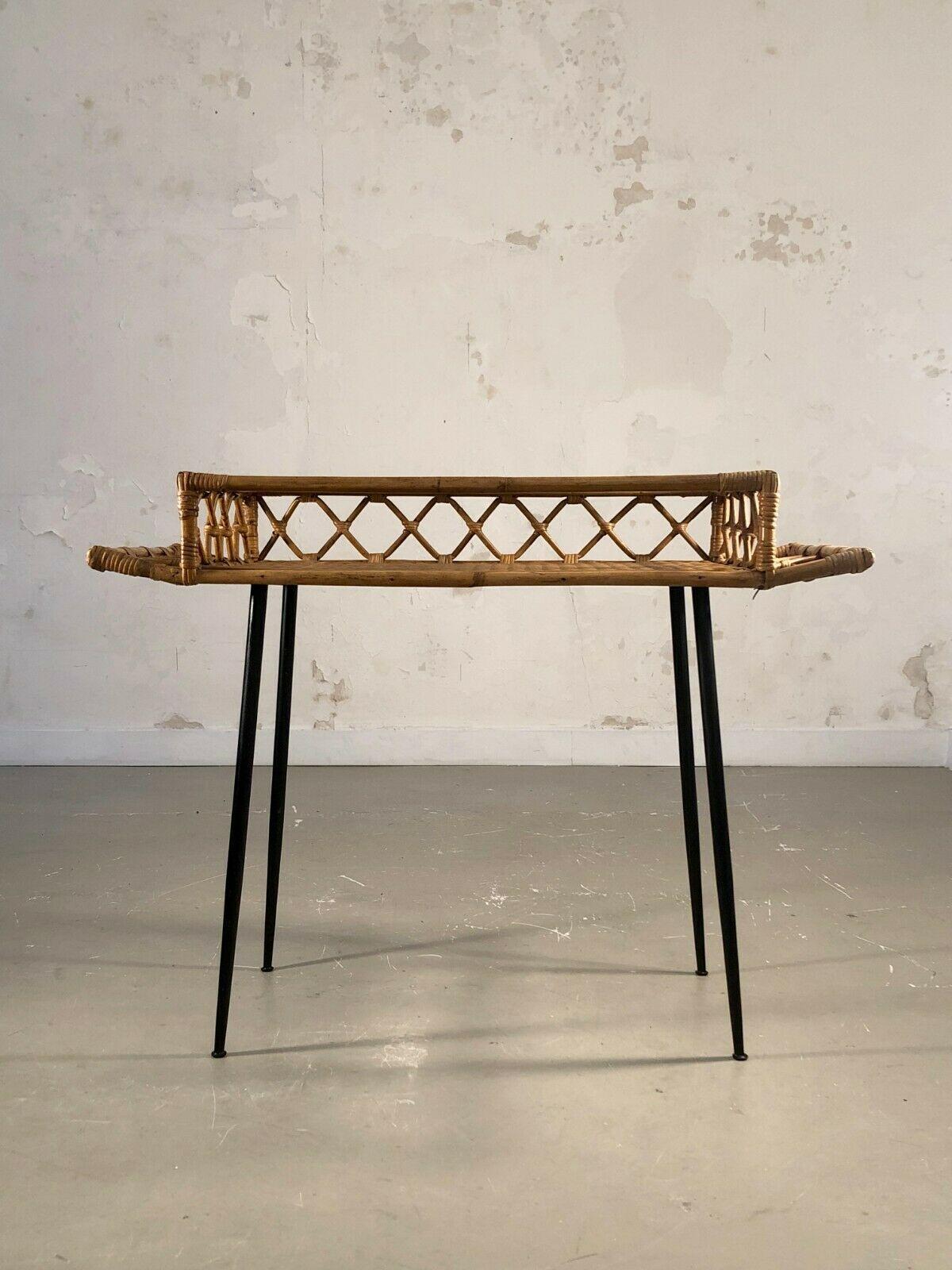 Mid-20th Century A MID-CENTURY-MODERN MODERNIST DESK & CHAIR by LUCIEN CARRIER, France 1950 For Sale