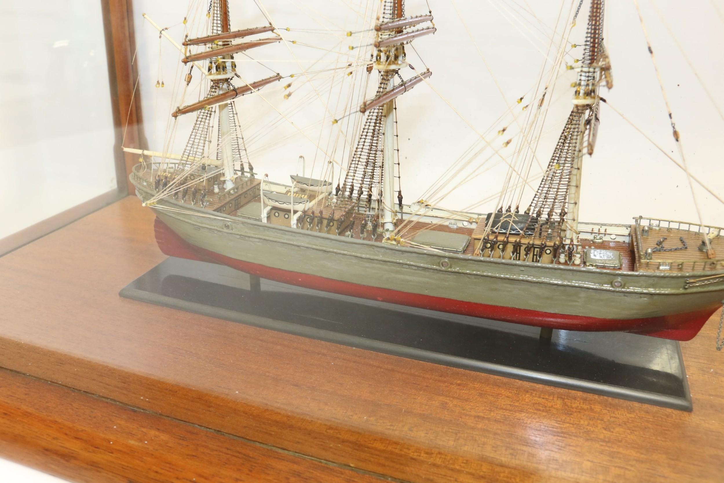 Detailed Early 20th Century English Scale Model of a 3 Mast Sailing Ship For Sale 1