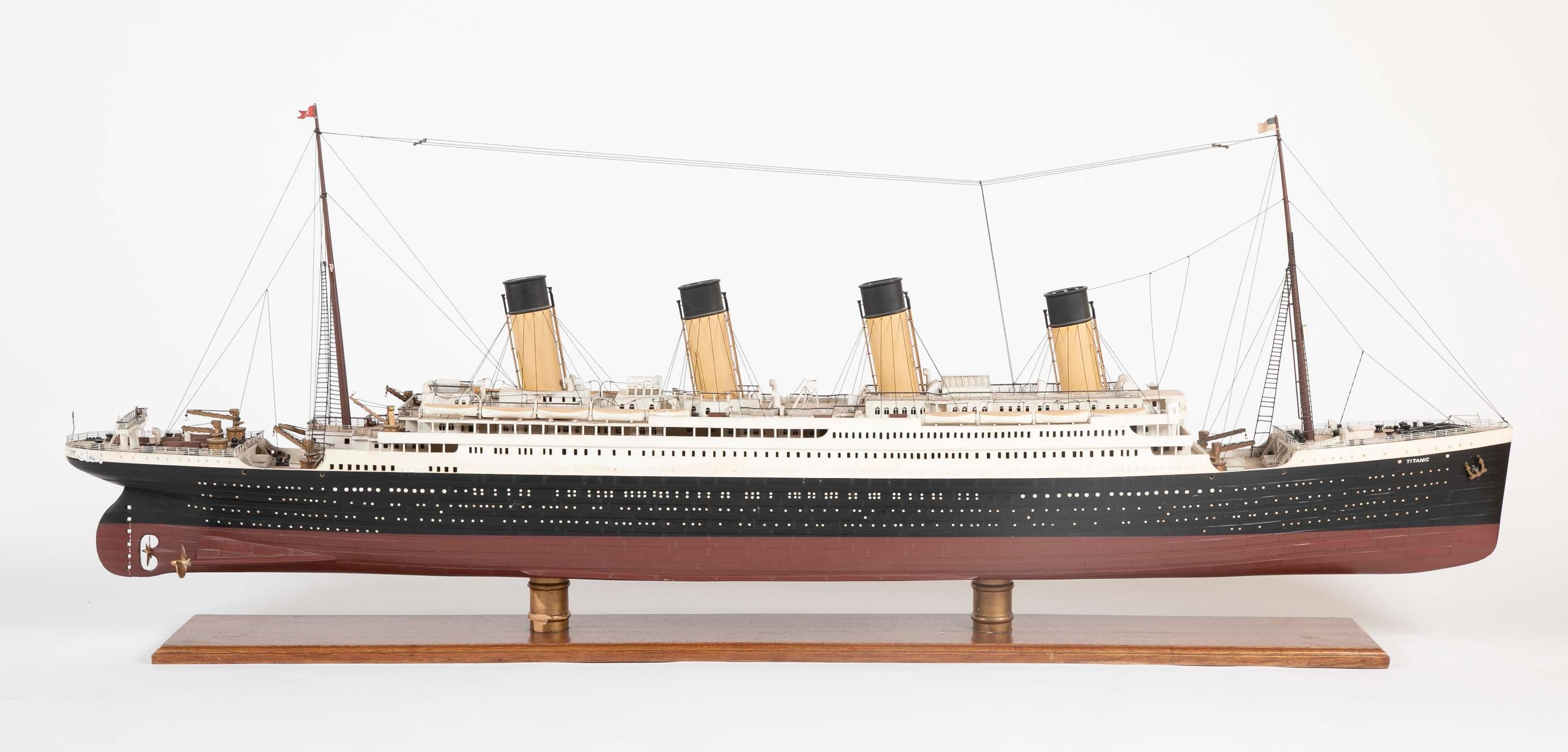 A well detailed large scale model of the famous ship. The hull is painted in a rust red bottom and black topside. The deck of the model is planked in basswood strips and fitted with numerous details which include masts and rigging. The deck details
