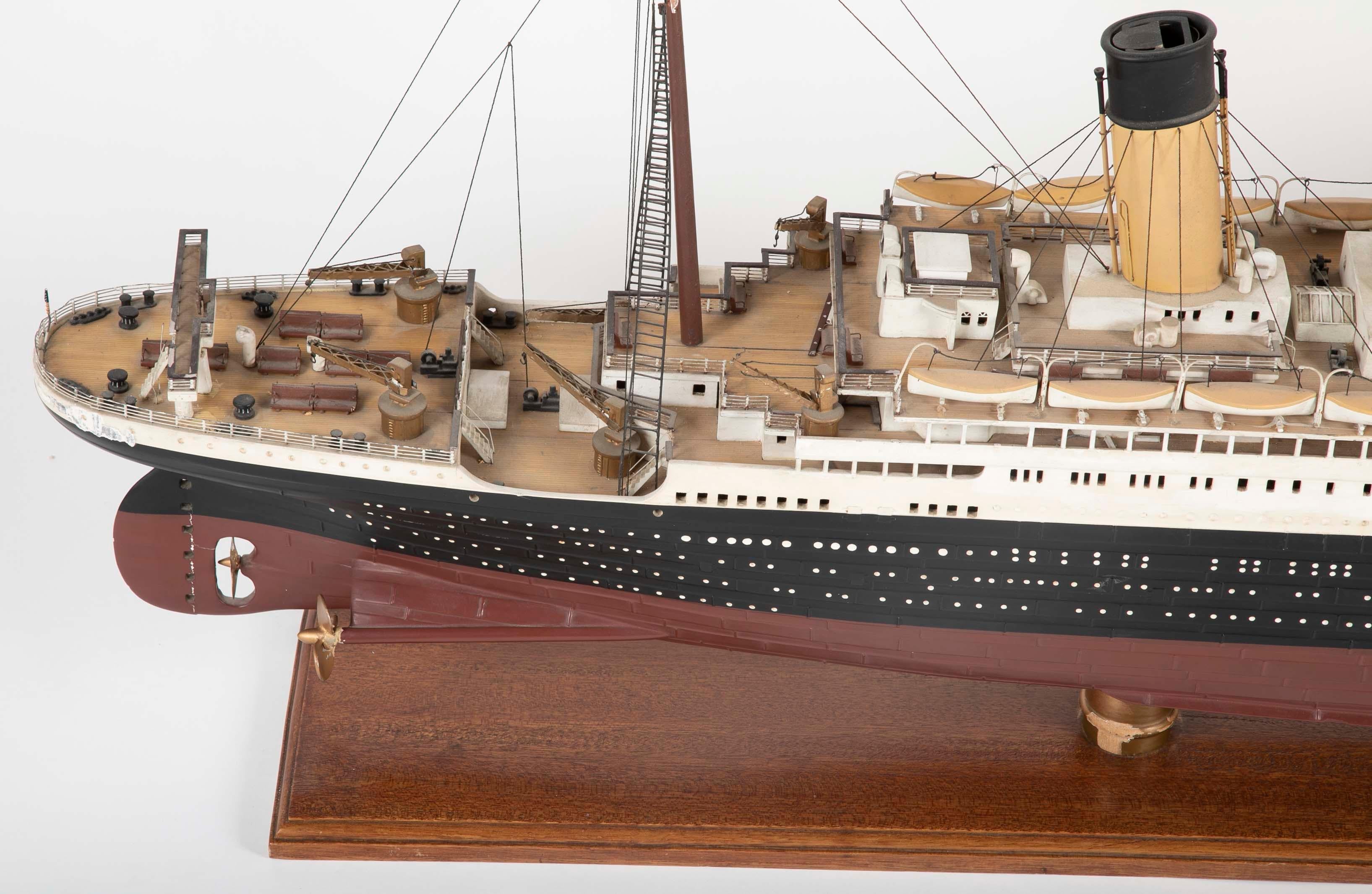 20th Century Detailed Model of the White Star Liner RMS 