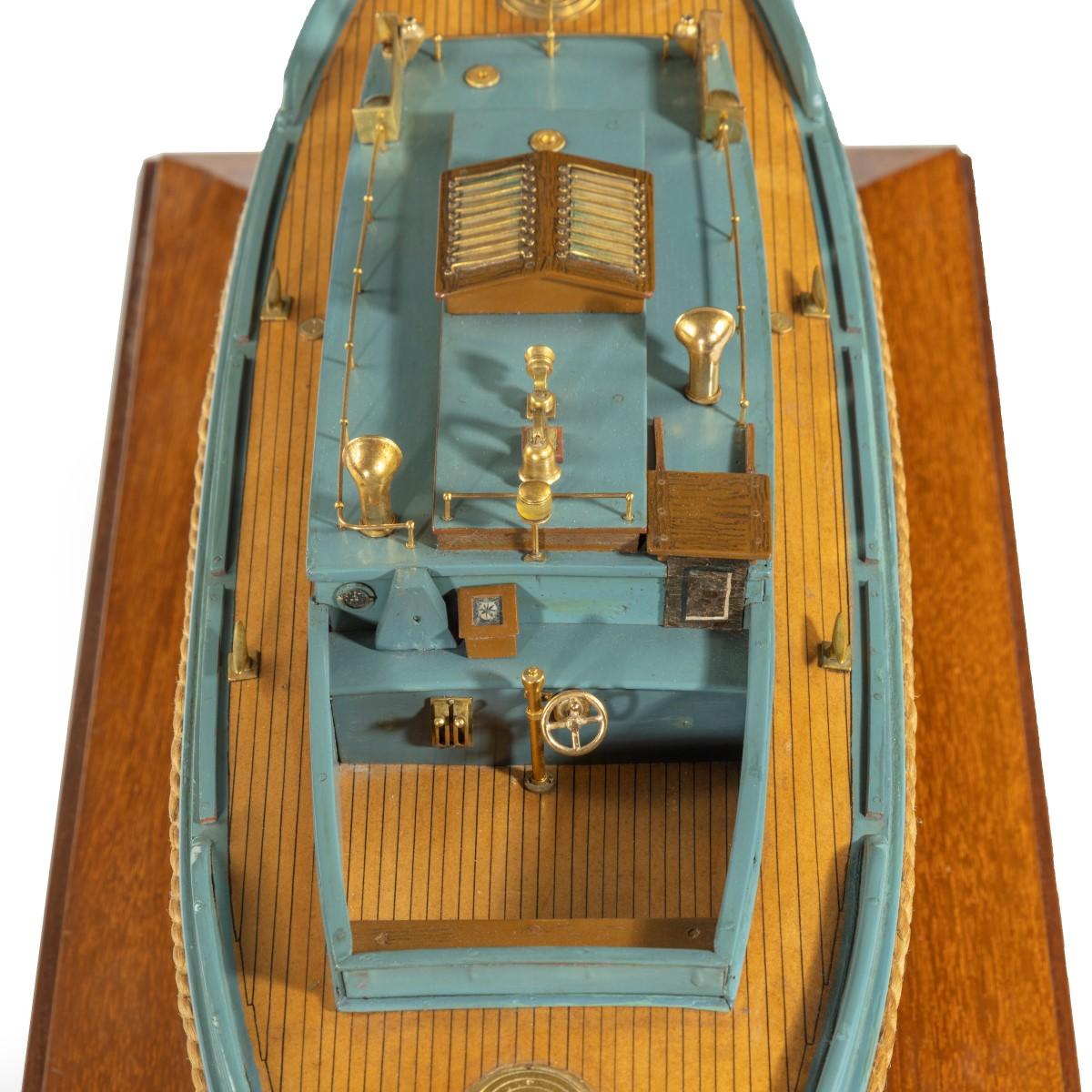 Detailed Owner’s Model or Shipyard Model of a Double Ended Harbour Launch For Sale 3