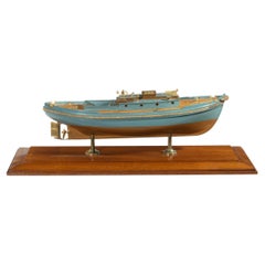 Vintage Detailed Owner’s Model or Shipyard Model of a Double Ended Harbour Launch