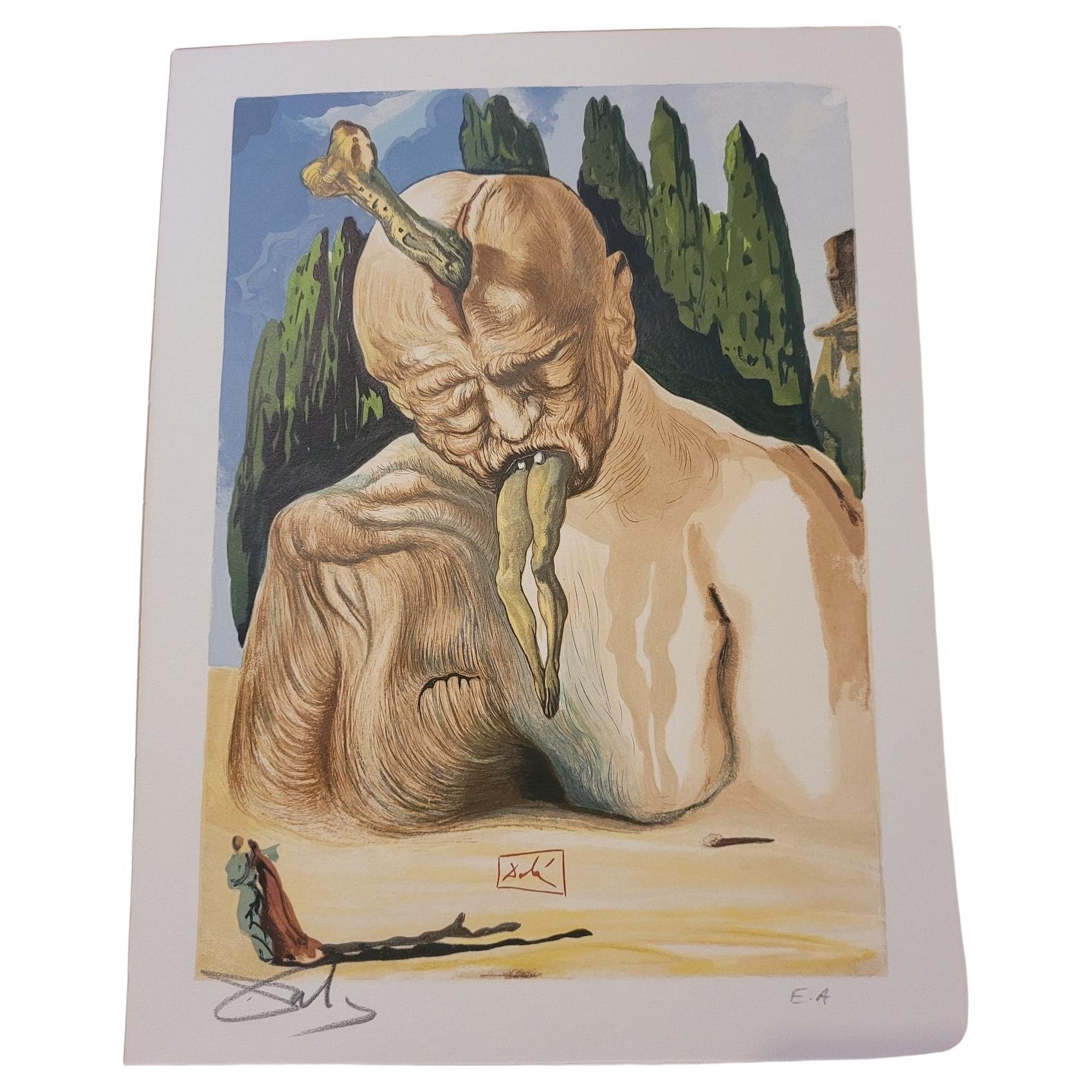 „ein Dämon Logiker“, Lithographie, Dali, 20. Jahrhundert im Angebot