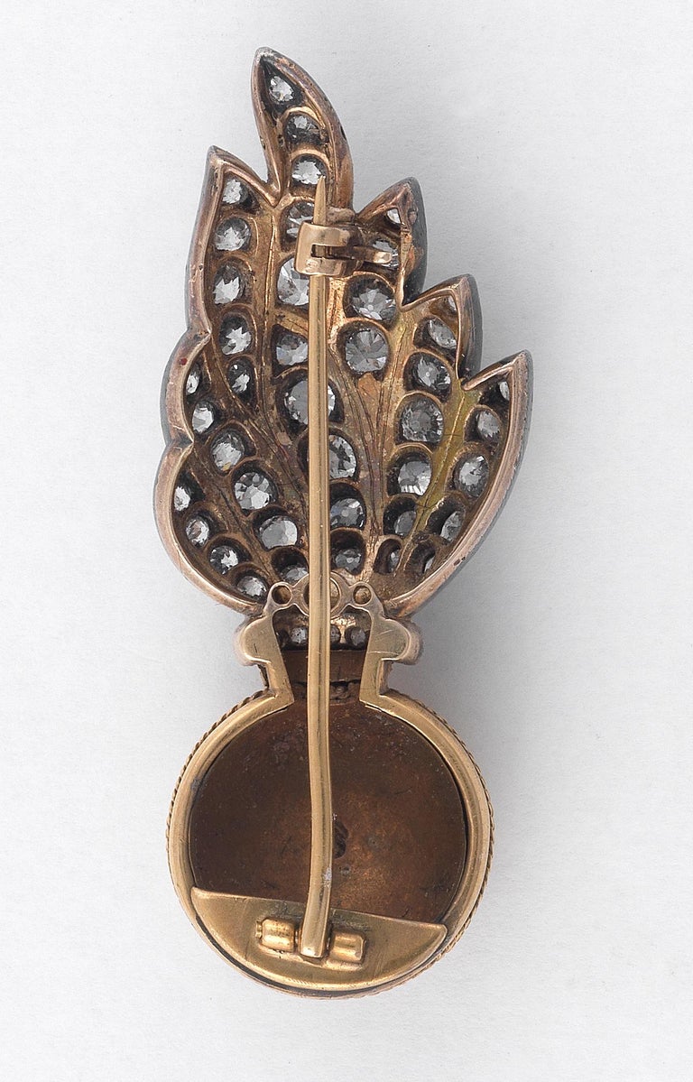 Diamond and Gold Regimental Brooch For Sale at 1stDibs