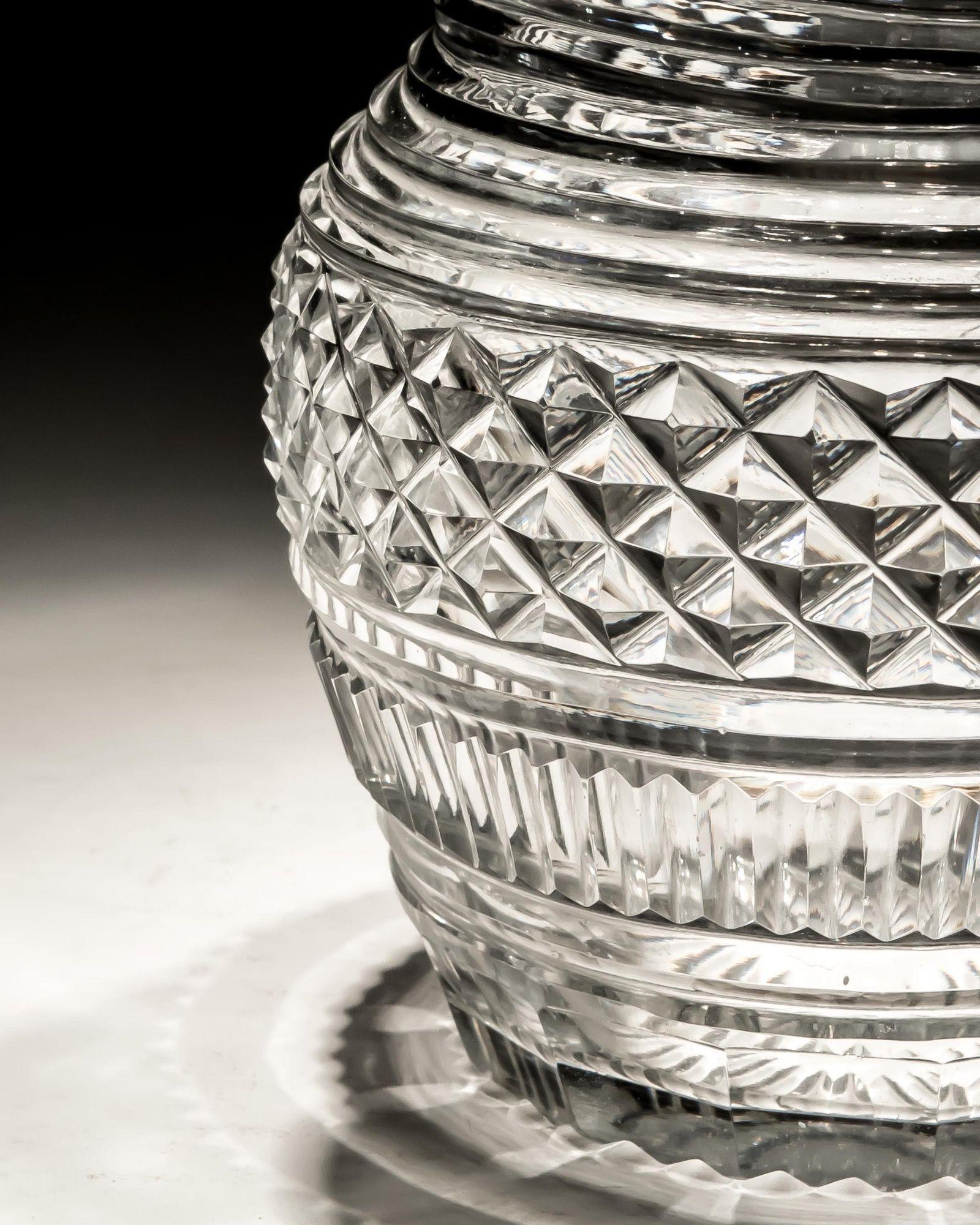A diamond and step cut Regency jug.

England, circa 1820.

Measures: Height: 13 cm (5