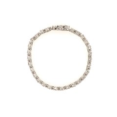 Diamond and White Gold Straight Line Bracelet