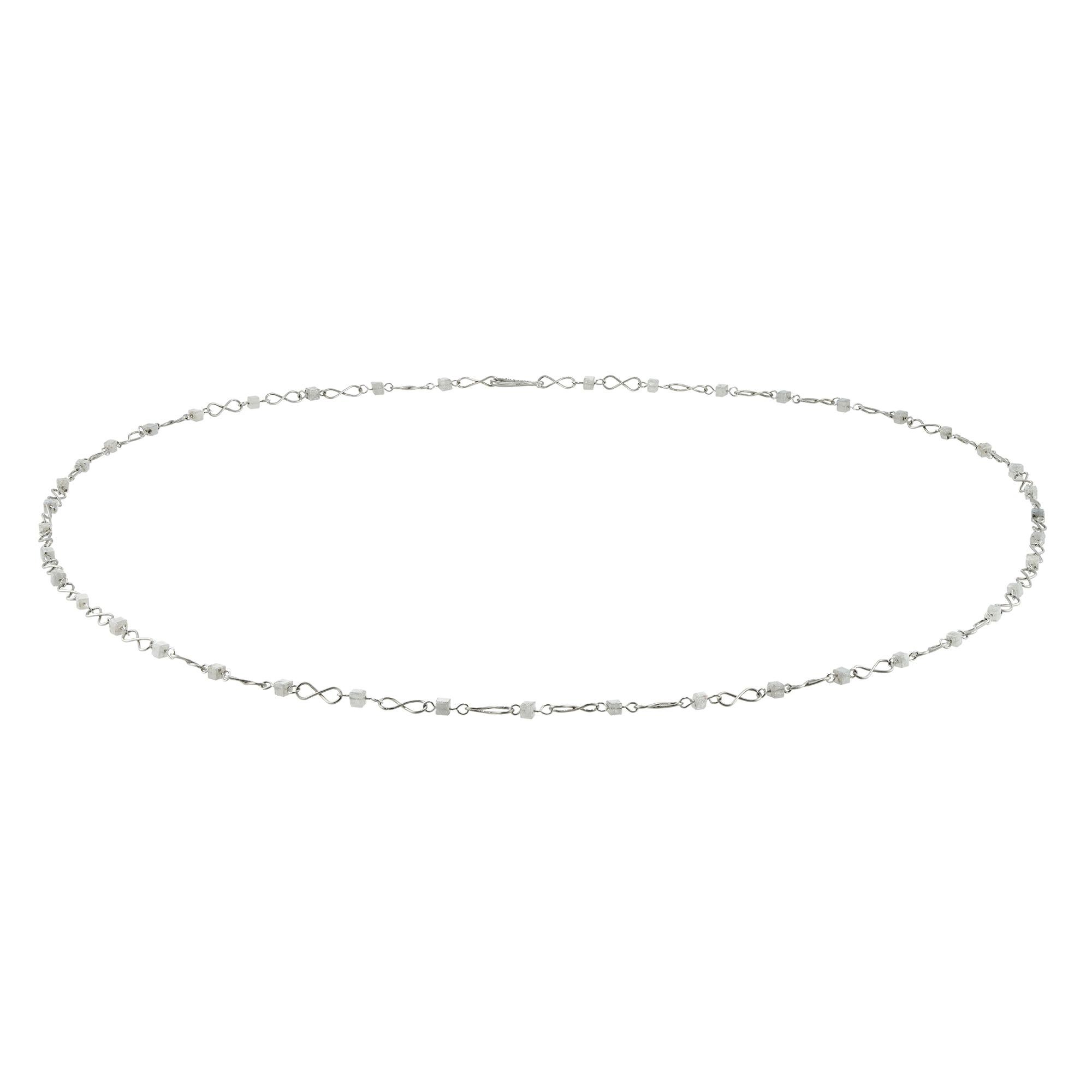Moderno Una collana di perle di diamanti di Lucie Heskett-Brem in vendita